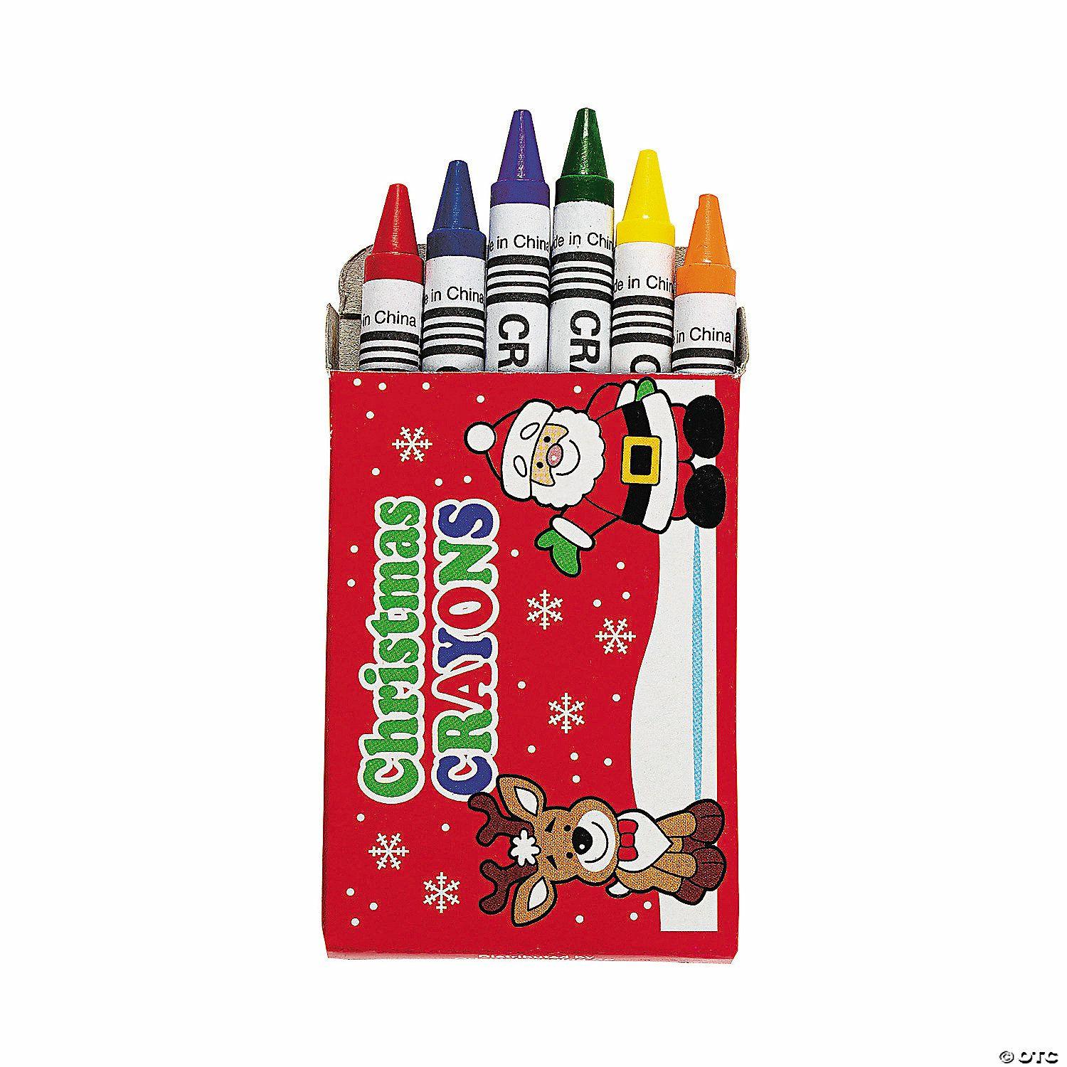 Crayons | 6-Color Holiday Crayons – 24 Boxes