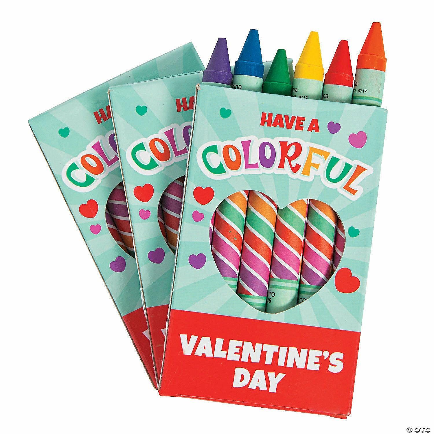 Crayons | 6-Color Valentine&’s Day Jumbo Crayons – 12 Boxes