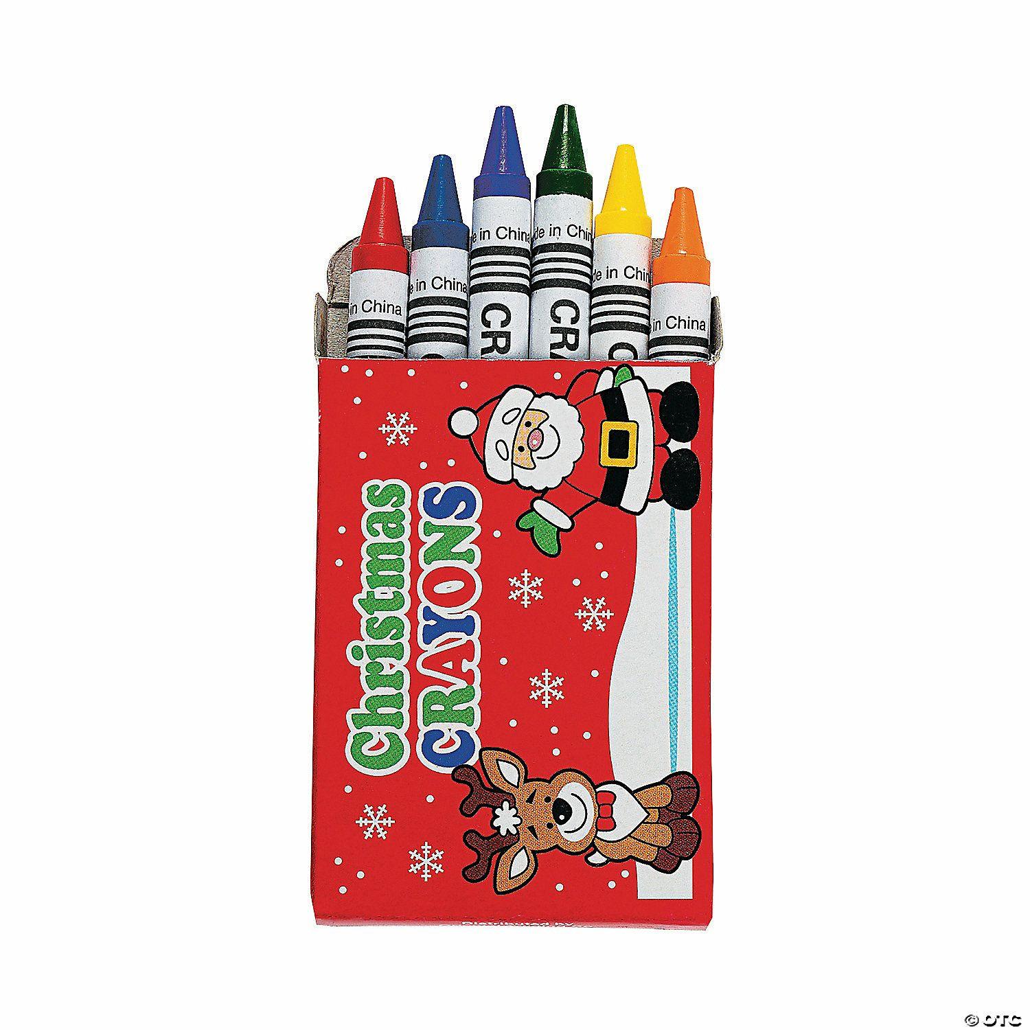 Crayons | Bulk 48 Boxes Holiday Crayons – 6 Colors per box