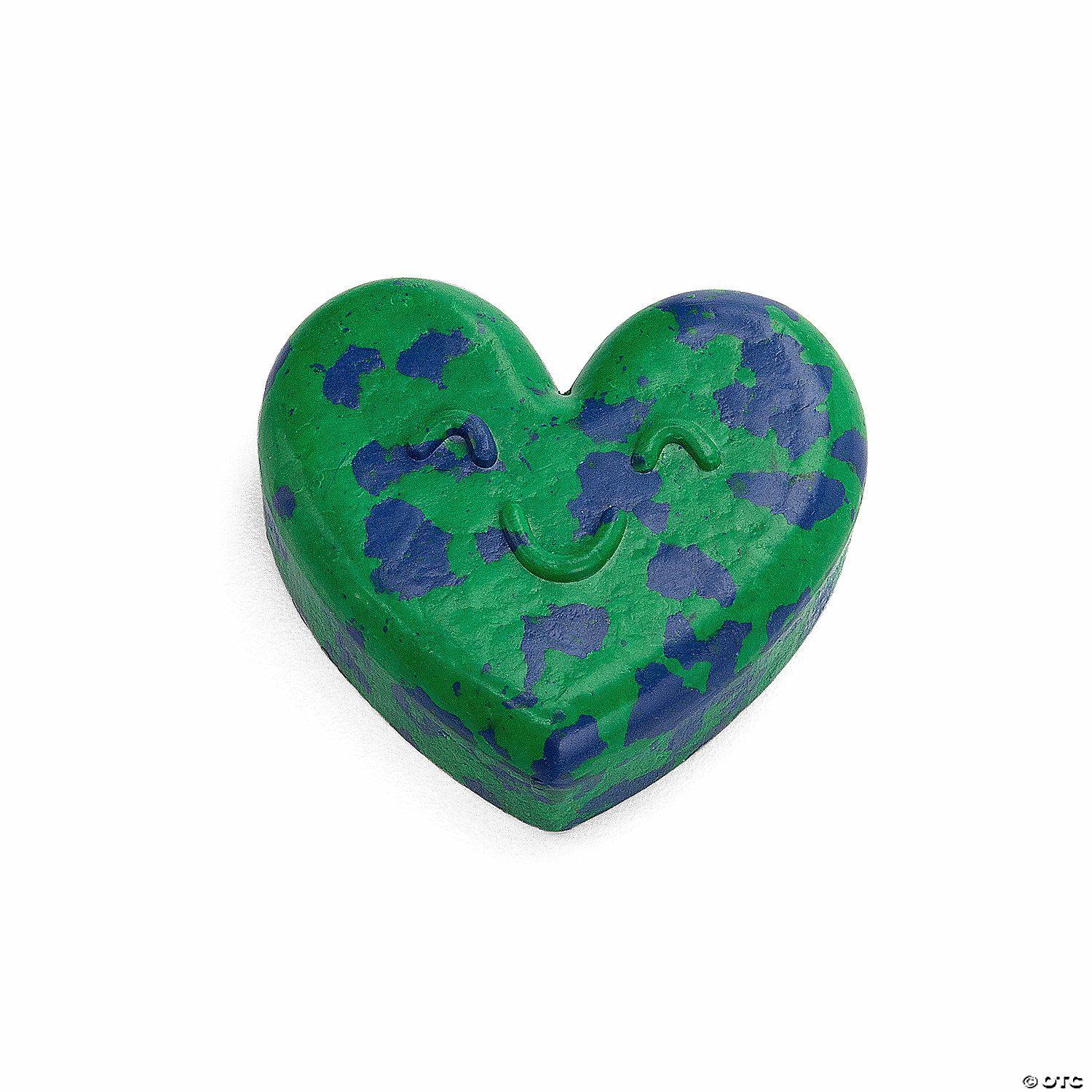 Crayons | Earth Heart-Shaped Crayons – 24 Pc.