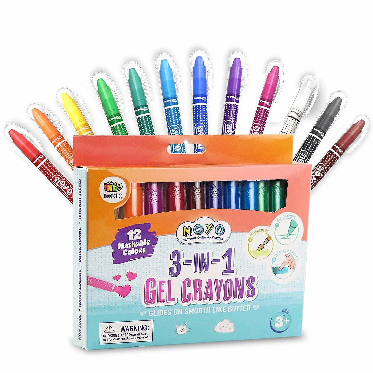 Crayons | Not Your Ordinary Crayons, 3 in 1 Extraordinary Bolder Crayons, Pastel and Watercolor Effects (12 Colors)