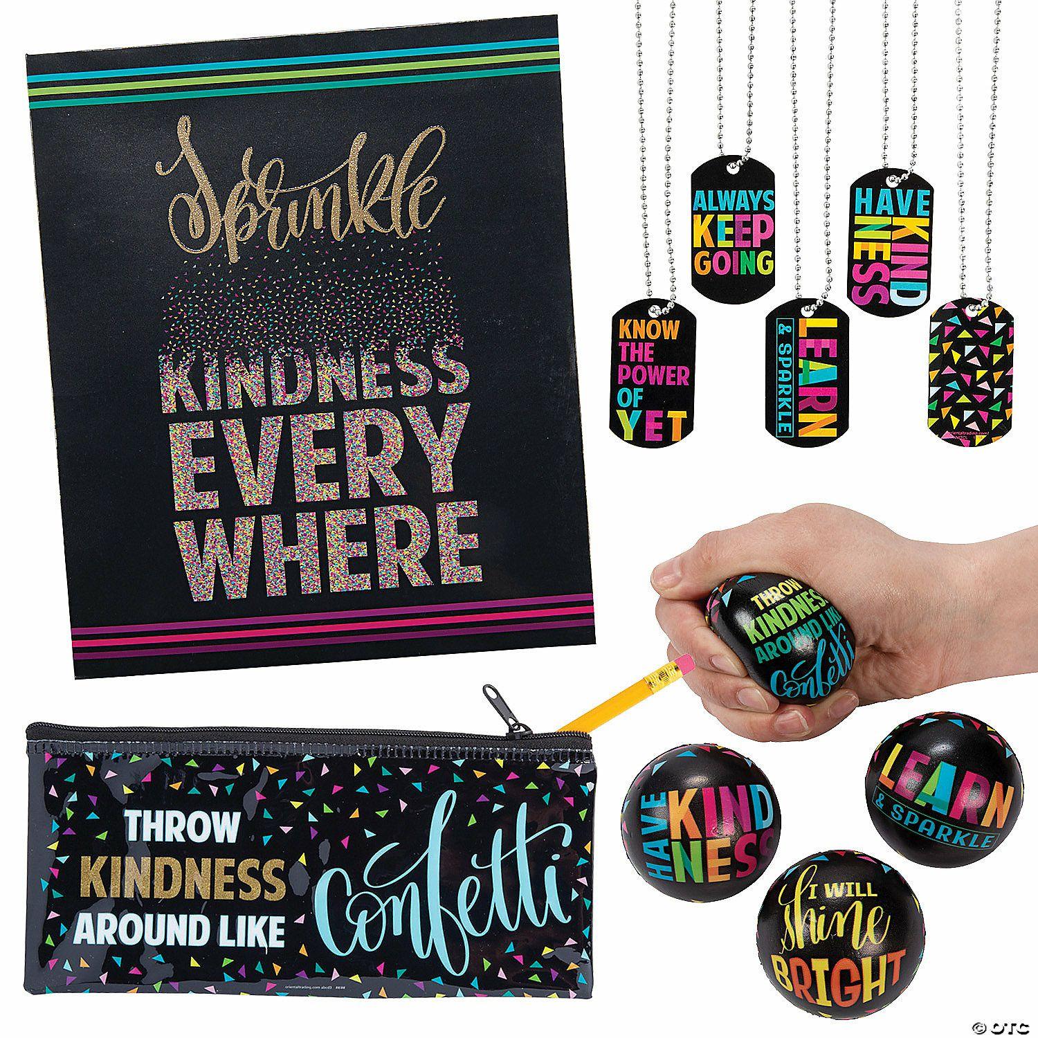 Curriculum Kits | 48 Pc. Kindness Confetti Handout & Stationery Giveaway Kit for 12