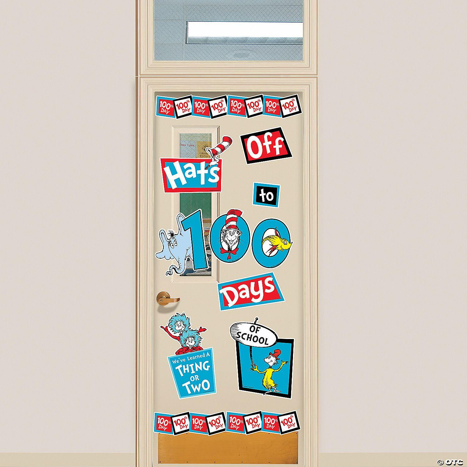 Door Decorations | 100th Day of School Door Decorating Kit – 13 Pc.