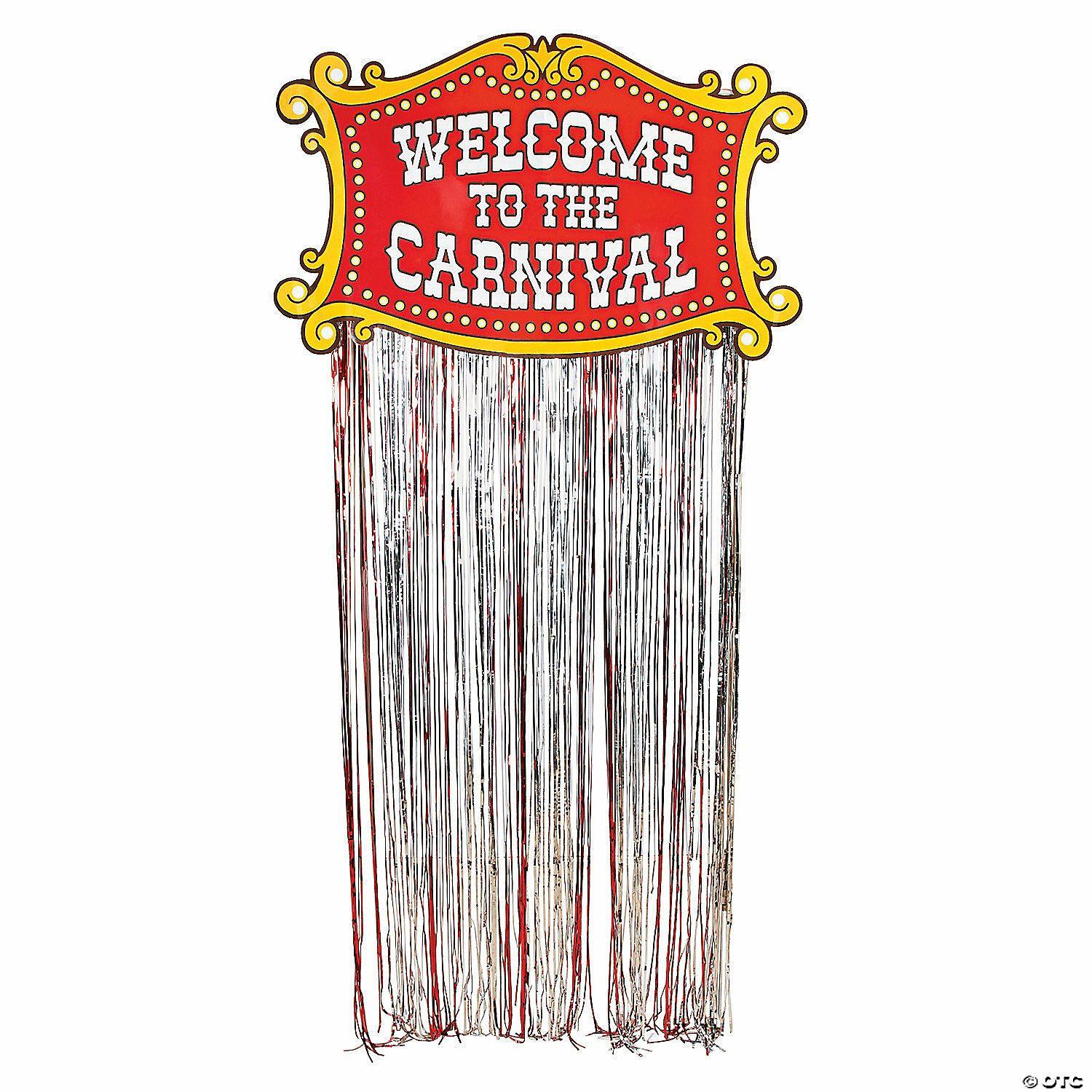 Door Decorations | 46″ x 89″ Welcome to the Carnival Foil Streamer Door Curtain