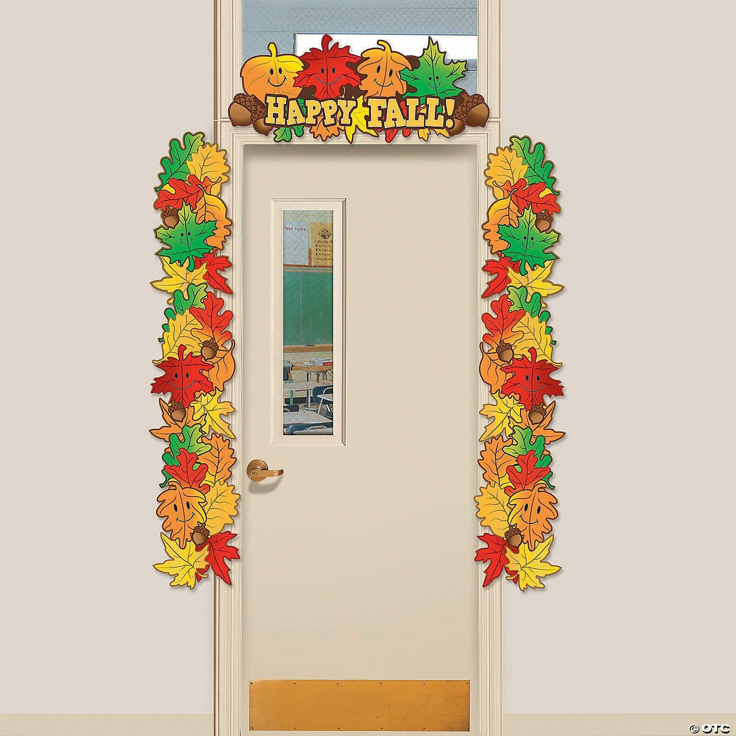 Door Decorations | Fall Leaf Door Border