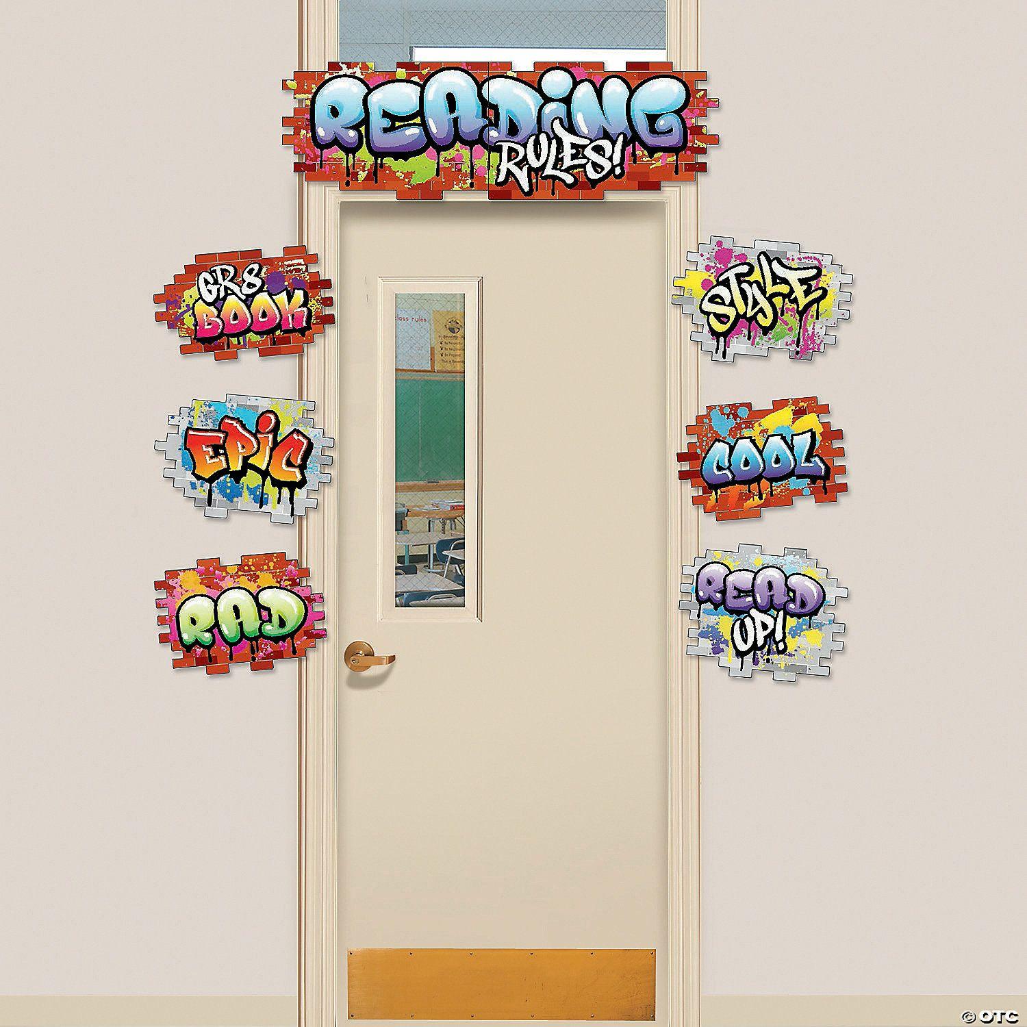 Door Decorations | Graffiti Reading Rules Door Decorating Kit