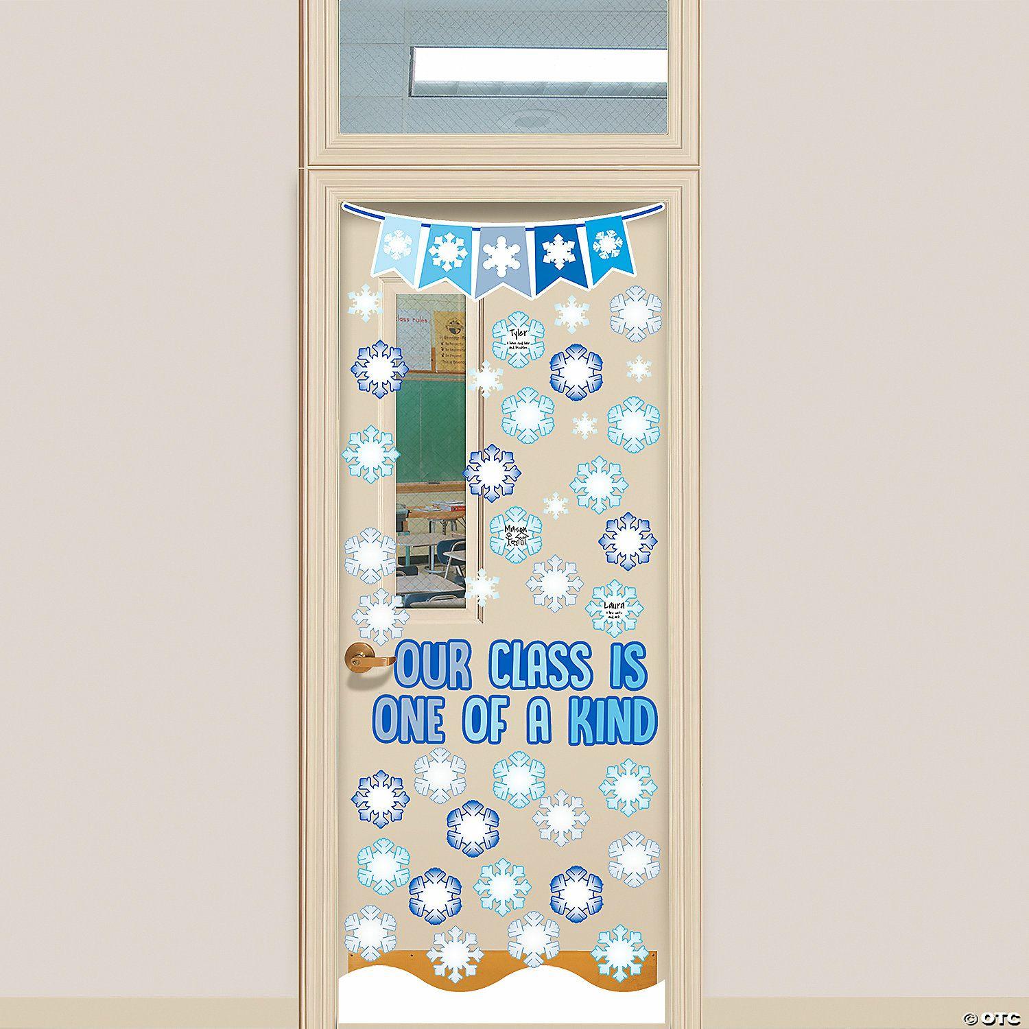 Door Decorations | Our Class is One of a Kind Snowflake Door Decorating Kit – 59 Pc.