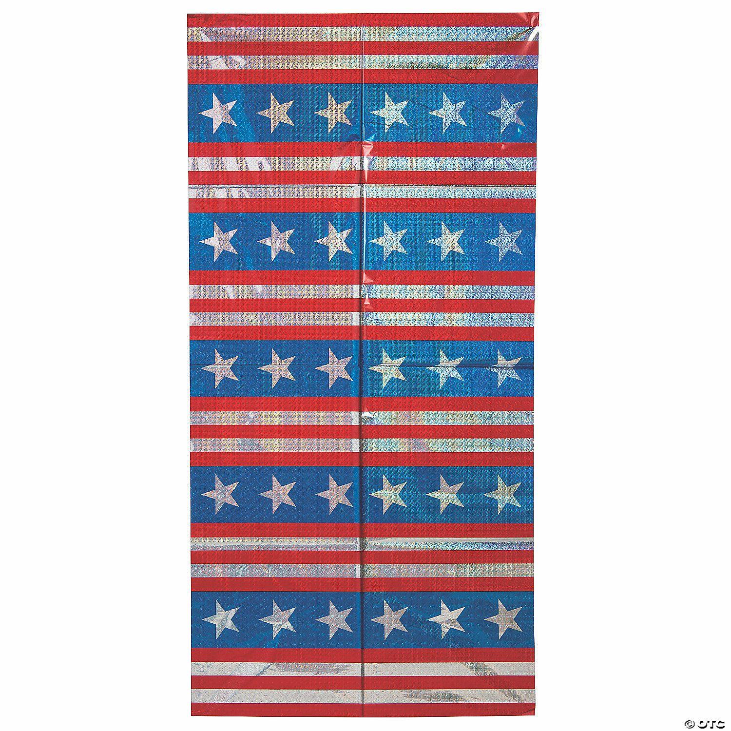 Door Decorations | Patriotic Holographic Door Cover