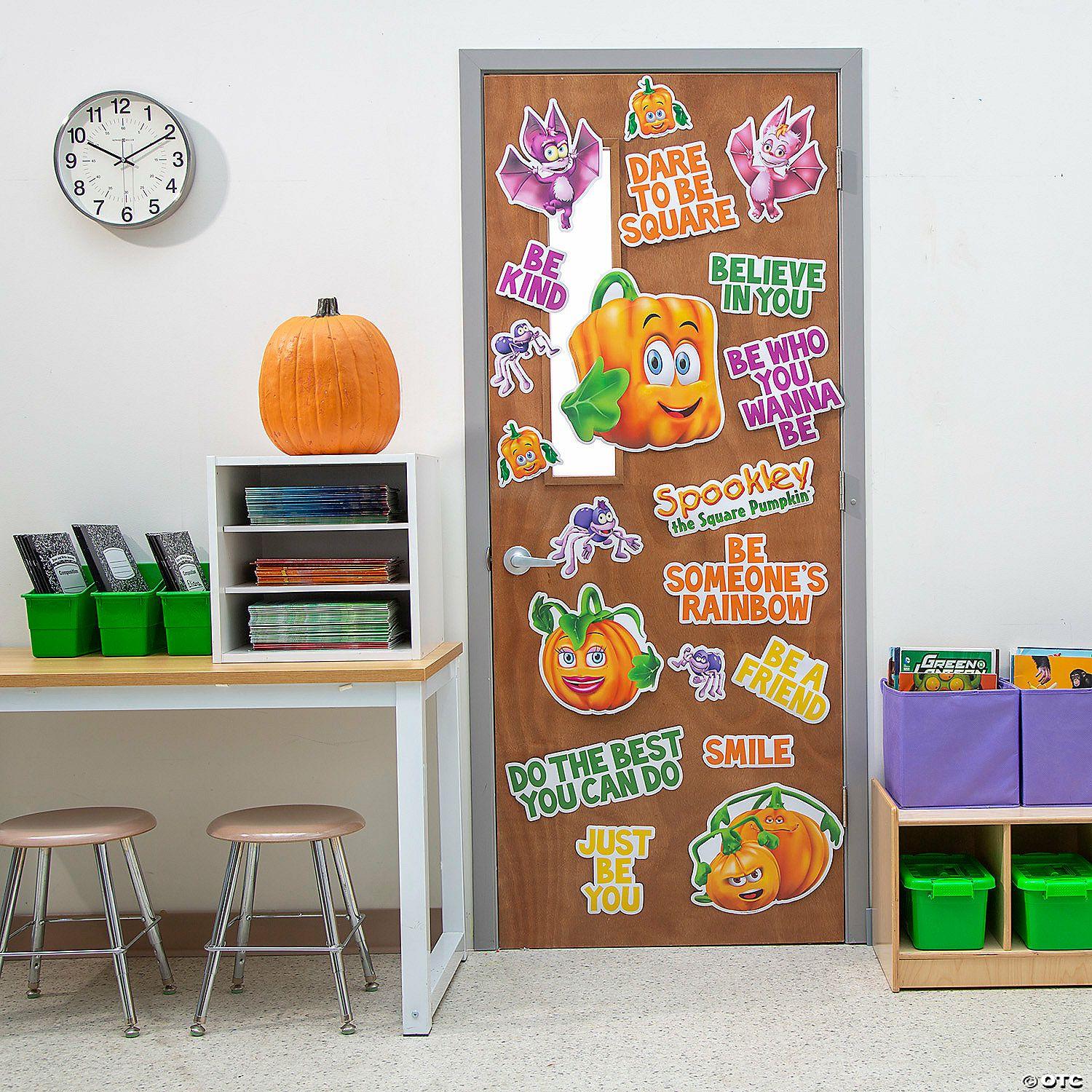 Door Decorations | Spookley the Square Pumpkin™ Classroom Door Decorating Kit – 5 Pc.