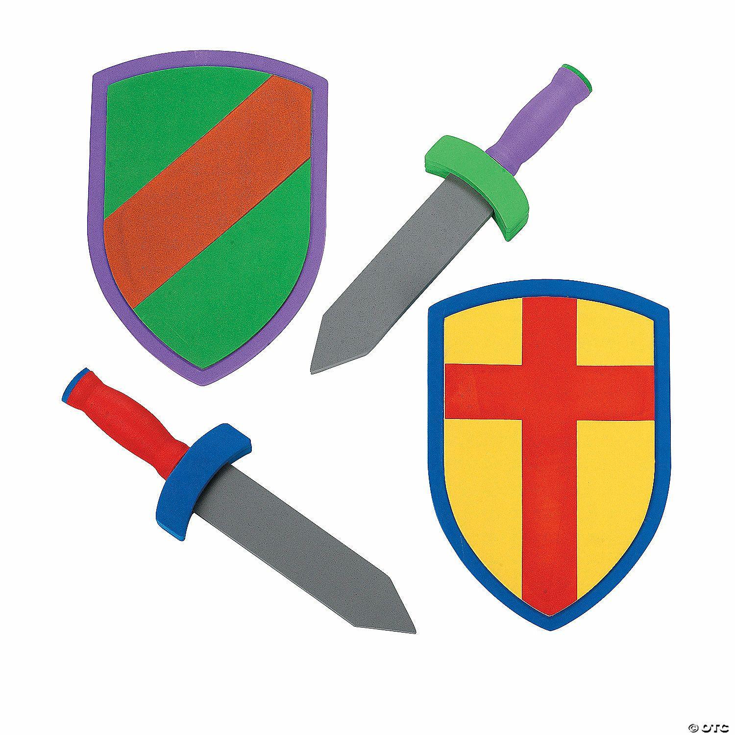 Dramatic Play | 8 1/2″ x 12″ – 14″ Foam Pretend Play Swords & Armor Sets – 12 Pc.