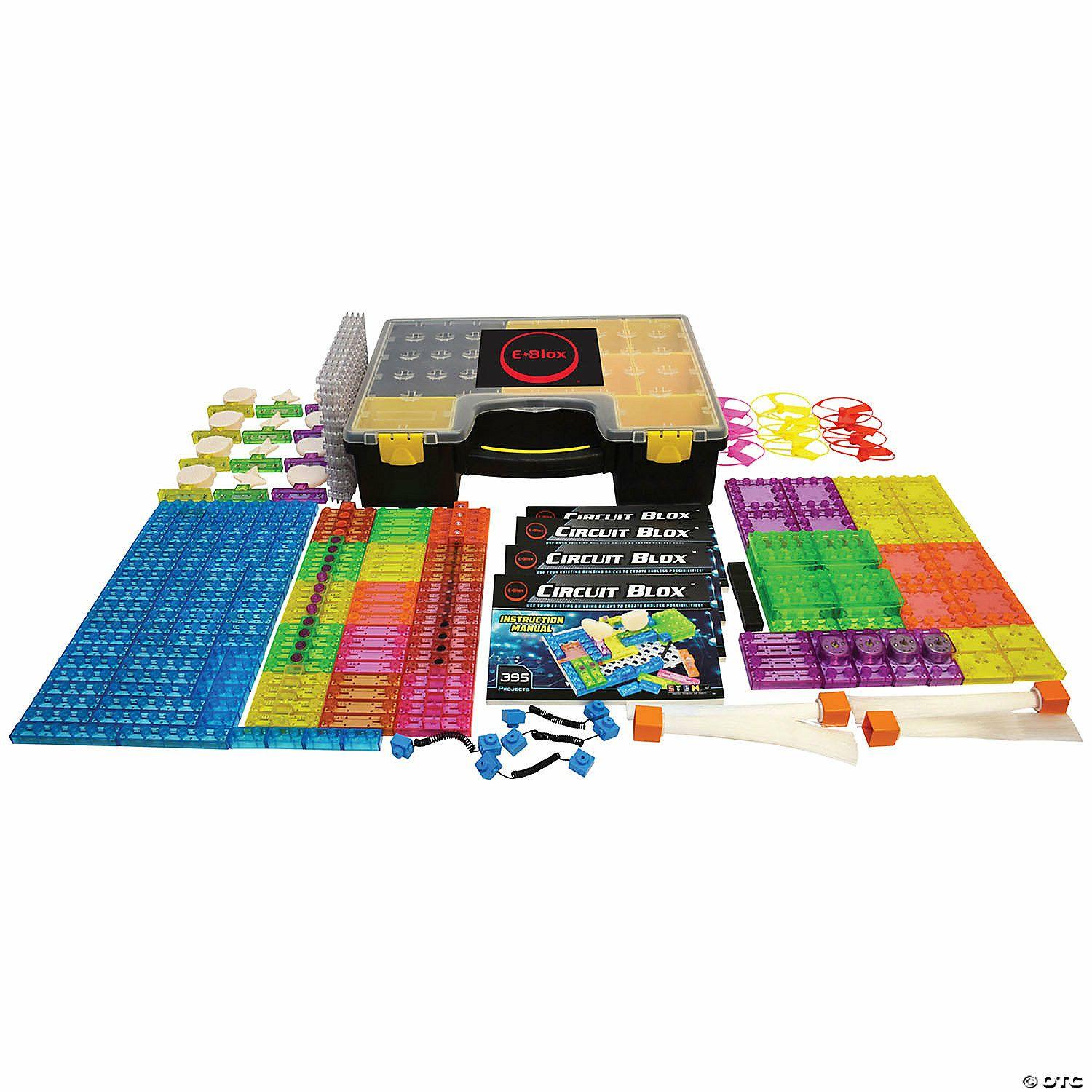 Dramatic Play | E-Blox® Circuit Blox 395, Circuit Board Building Blocks Classroom Set, 264 Pieces