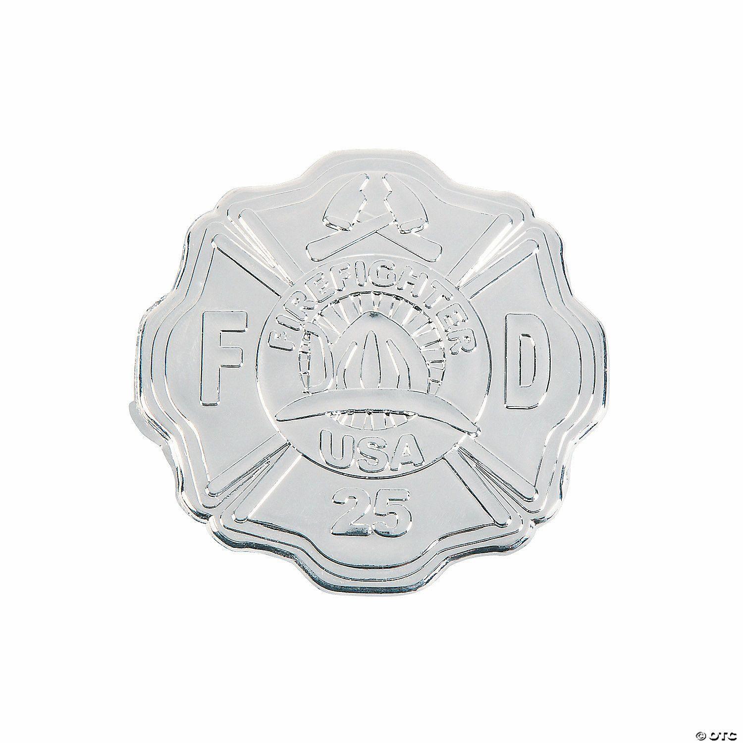 Dramatic Play | Firefighter Badges- 12 Pc.