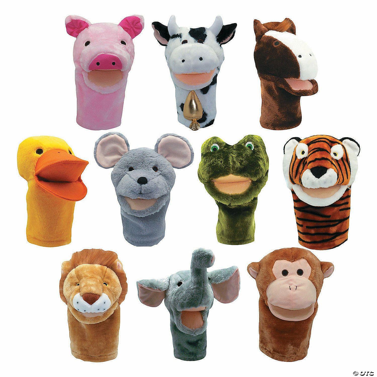 Dramatic Play | Plushpups Hand Puppets Set Of 10