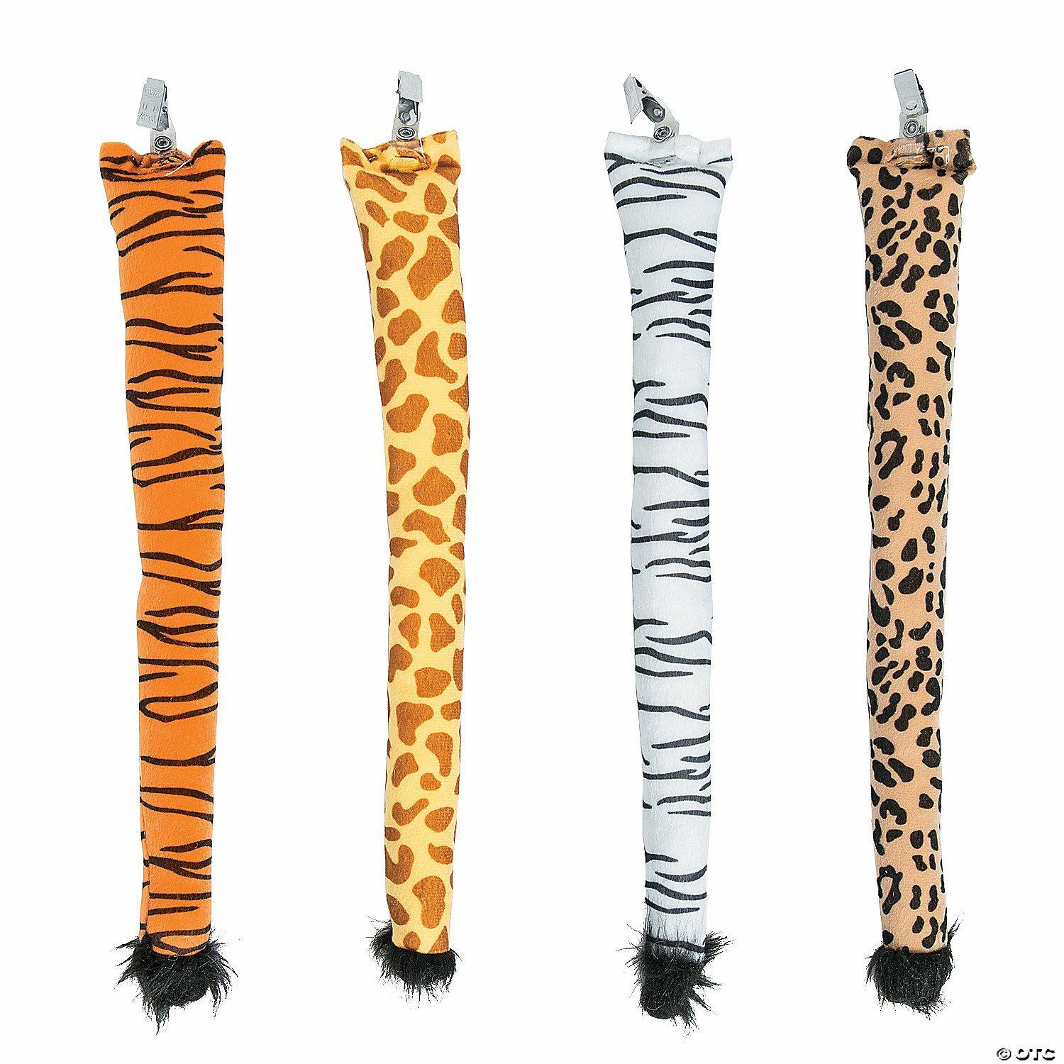 Dramatic Play | Wildlife Safari Stuffed Animal Tails – 4 Pc.