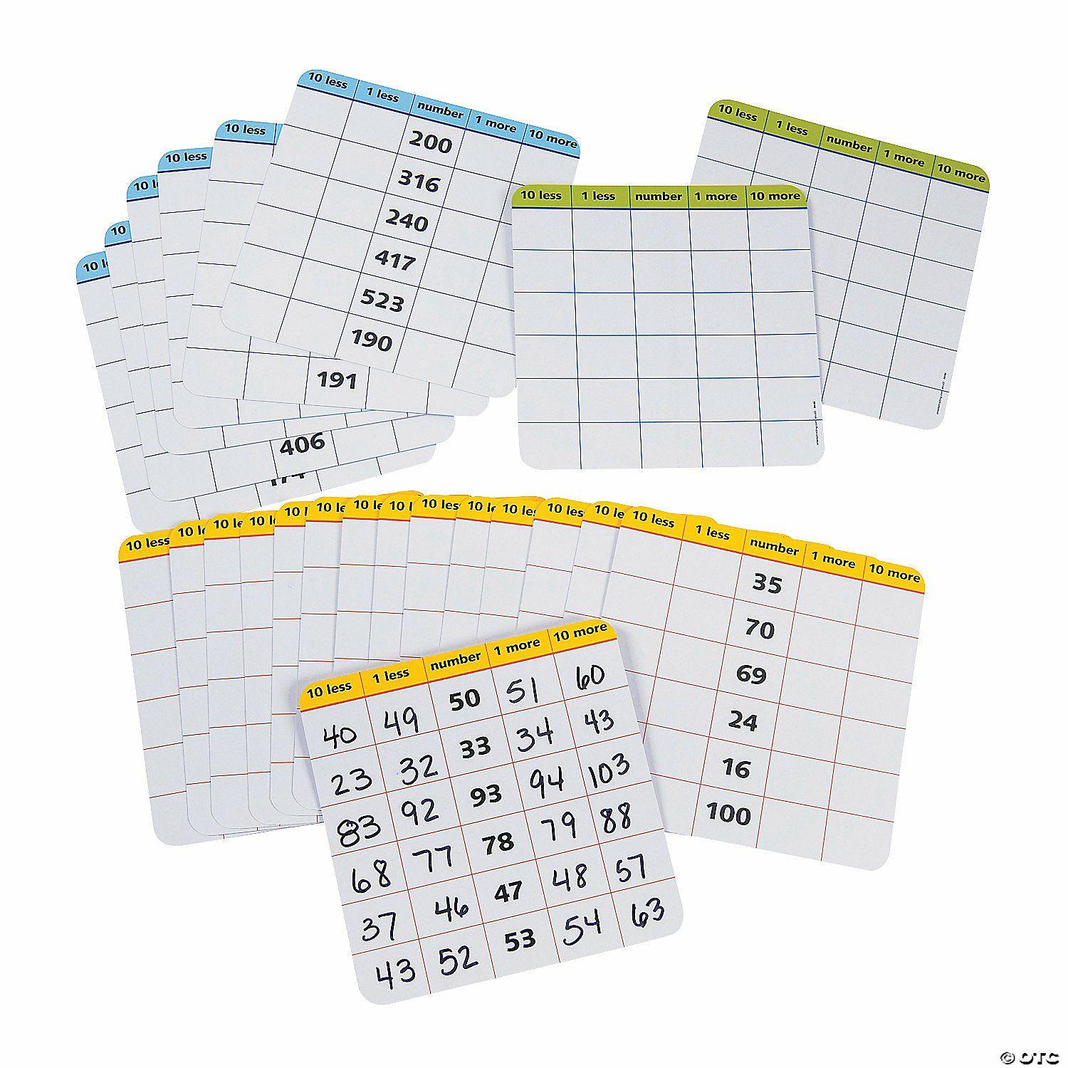 Dry Erase | 10 More 10 Less Dry Erase Cards – 24 Pc.