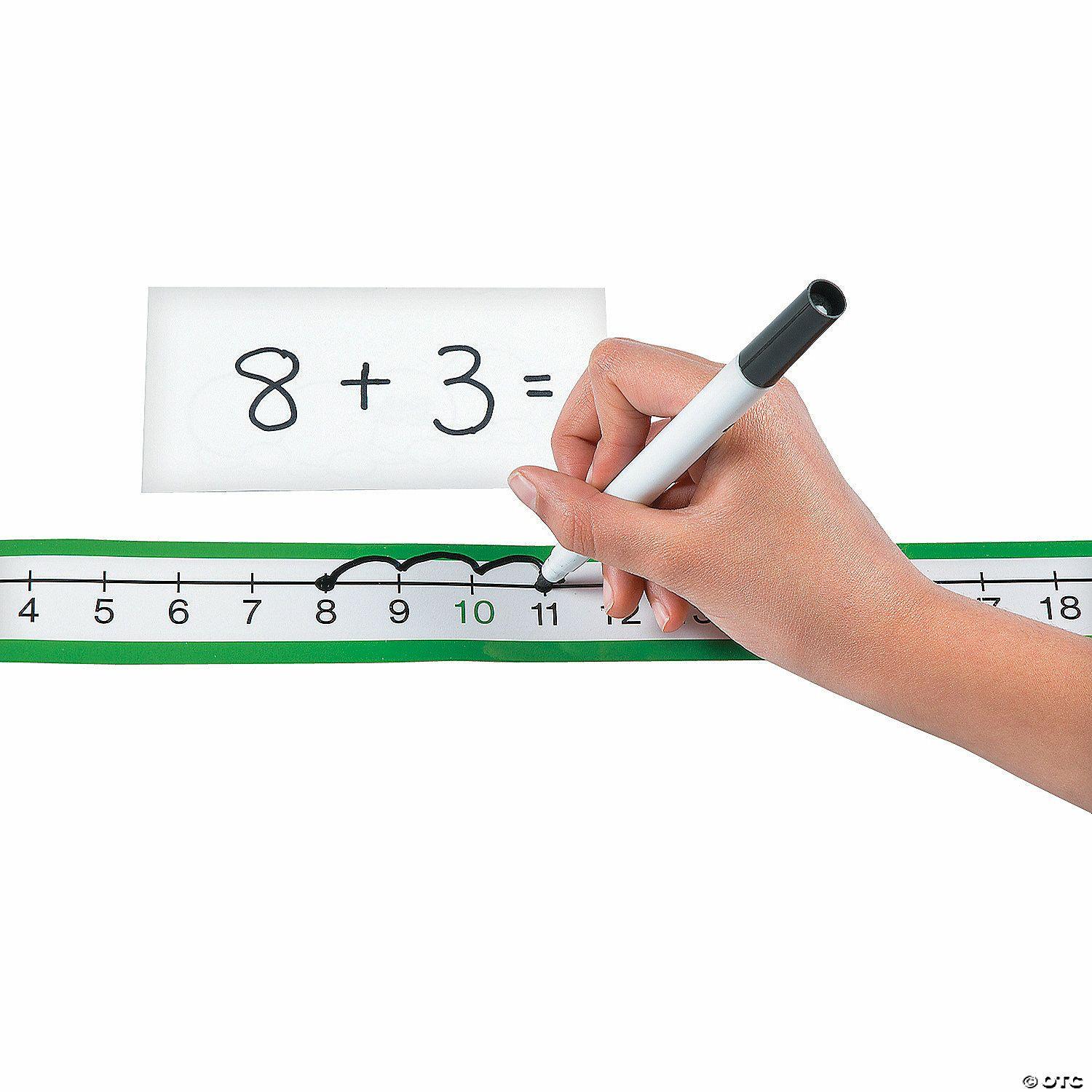 Dry Erase | 2 Ft. x 1 1/2″ Dry Erase Number Line Laminated Cardstock Sheets – 36 Pc.