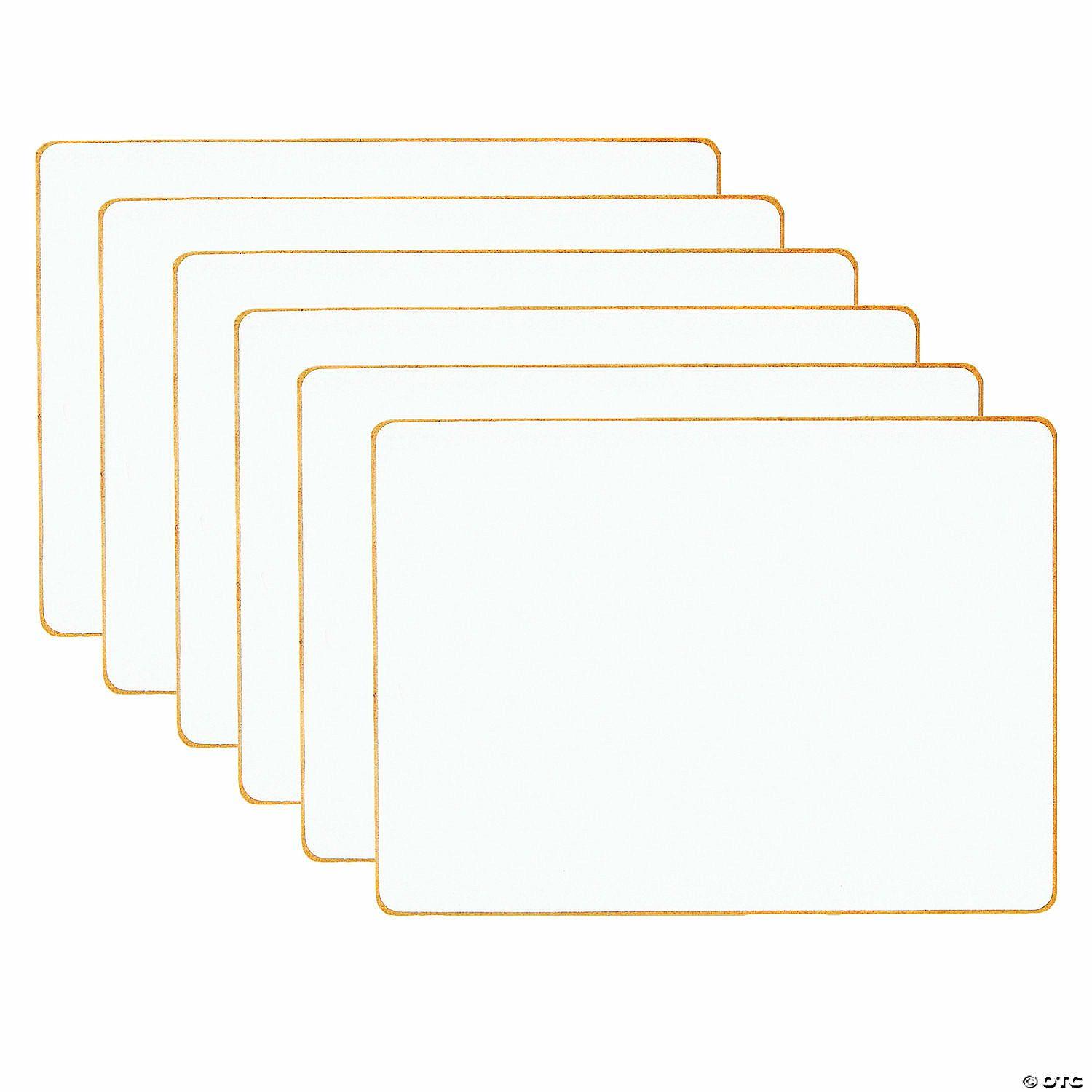 Dry Erase | Dowling Magnets Double-sided Magnetic Dry-Erase Board, Blank, Pack of 6