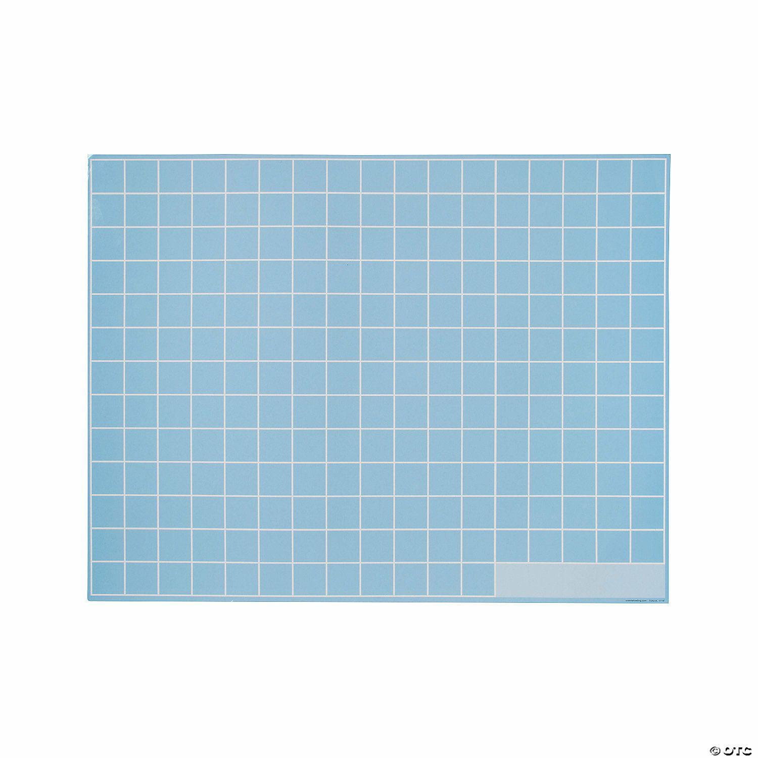 Dry Erase | Dry Erase Blue Grid Mats – 12 Pc.