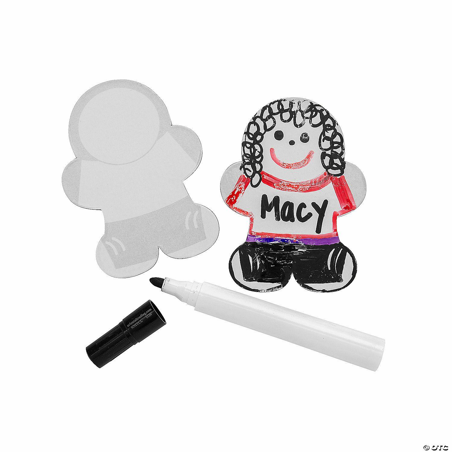 Dry Erase | People-Shaped Dry Erase Magnet Set – 30 Pc.