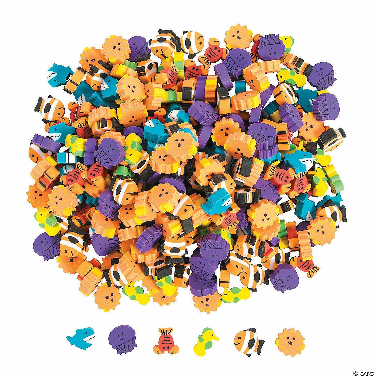 Erasers | Bulk 300 Pc. Sea Life Eraser Assortment