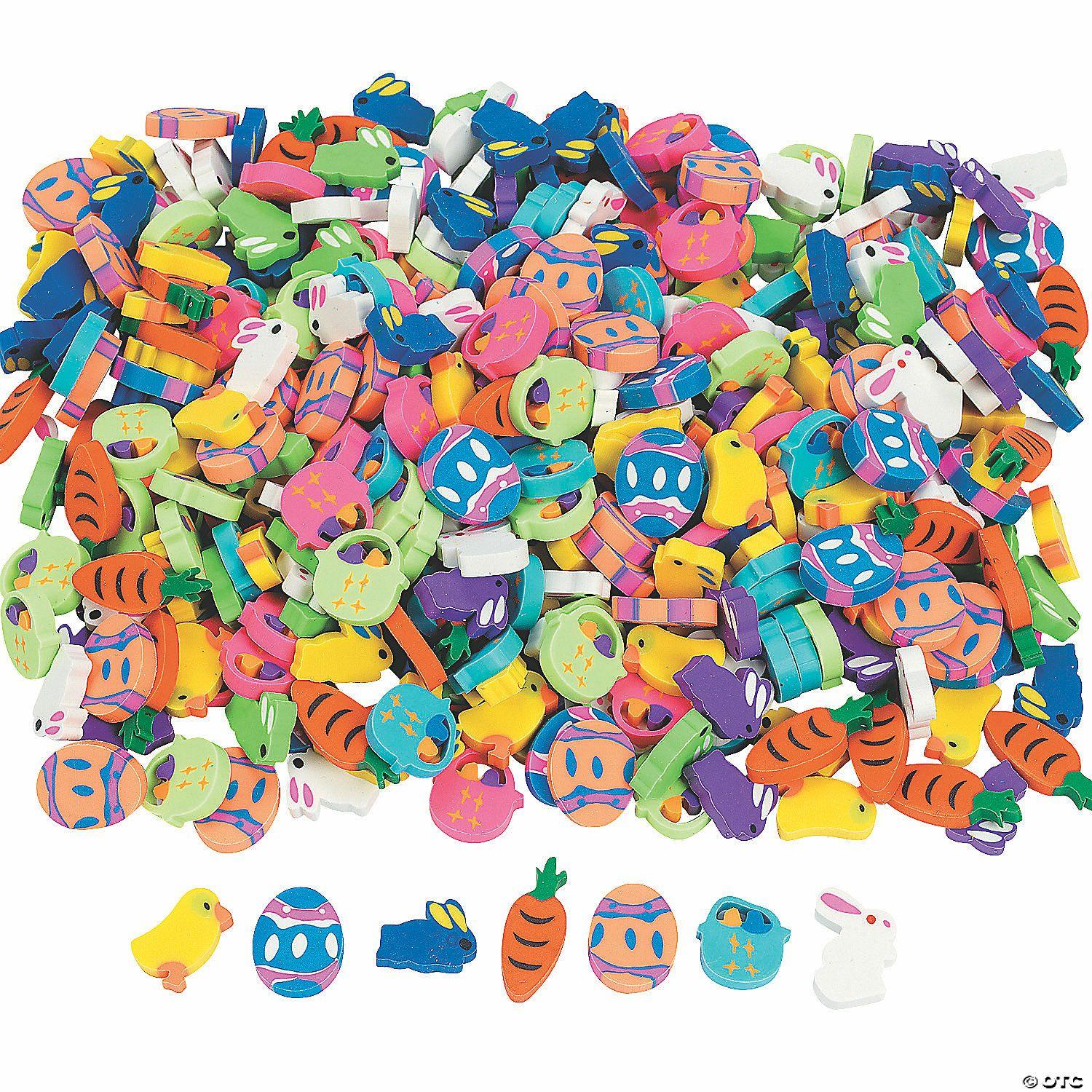 Erasers | Bulk 500 Pc. Mini Easter Eraser Assortment