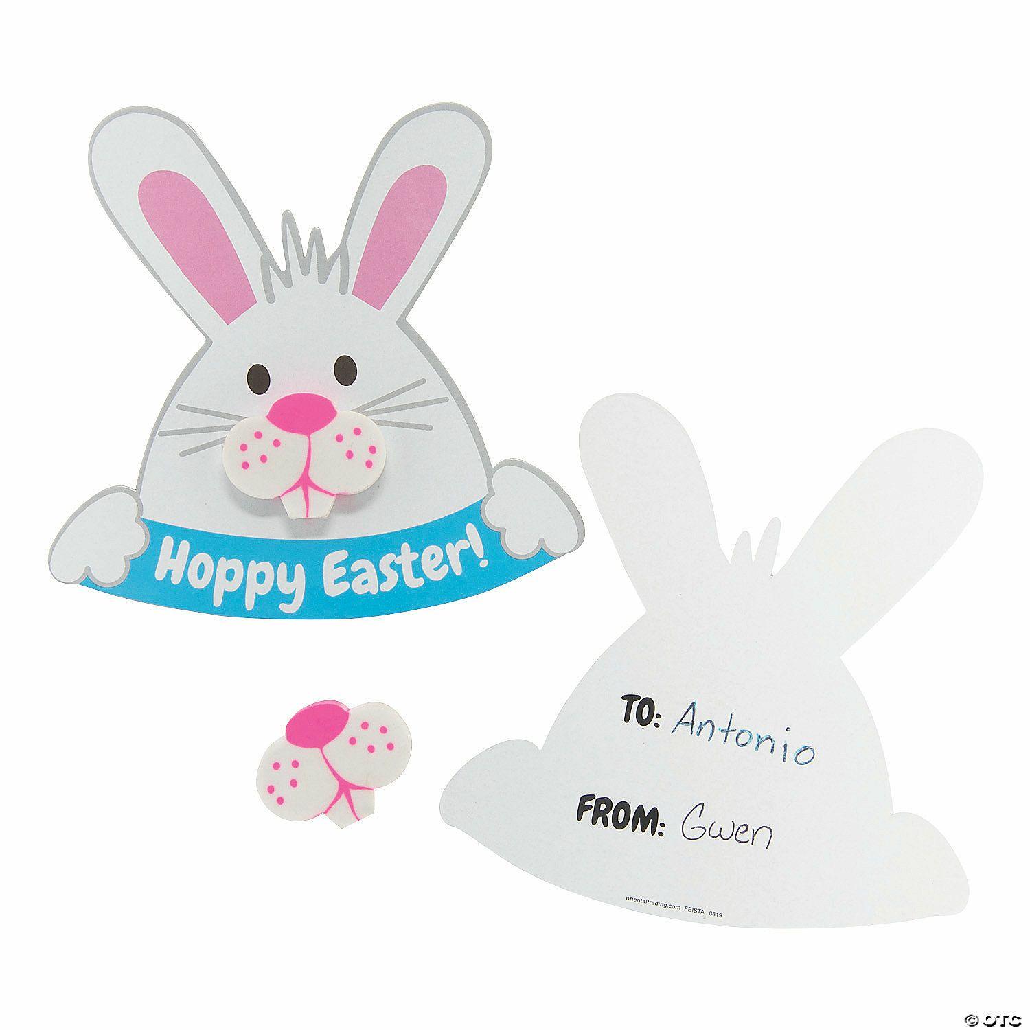 Erasers | Easter Bunny Teeth Erasers with Card – 24 Pc.