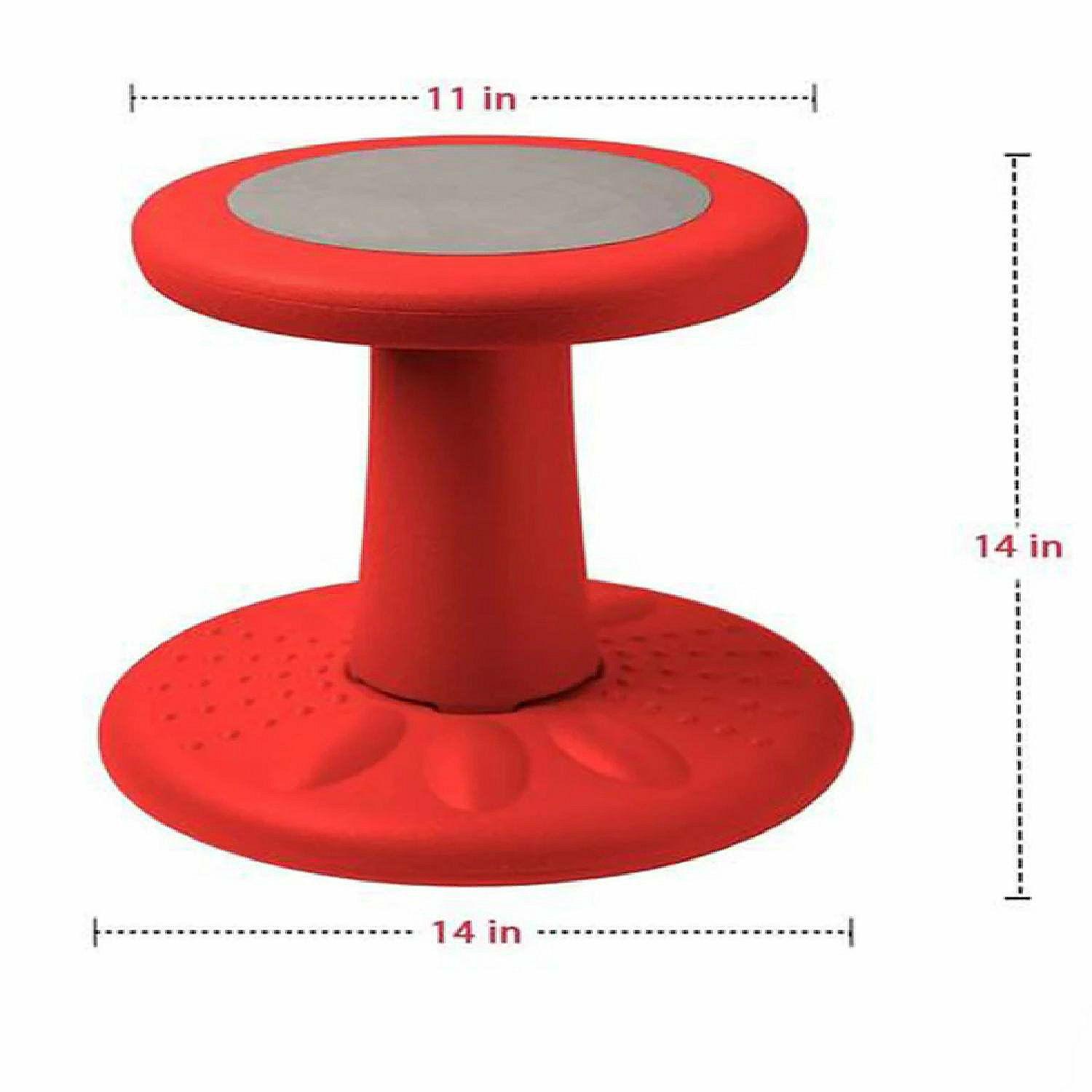 Flexible Seating | Active Chairs Wobble Stool for Kids, Flexible Seating Improves Focus and Helps ADD/ADHD, 14-Inch Preschool Chair, Ages 3-7, Red