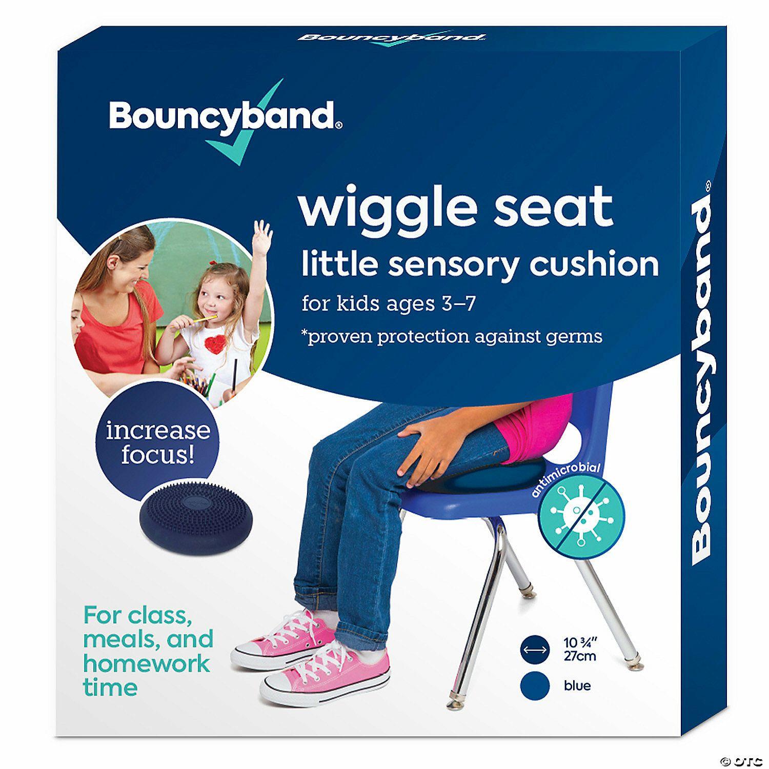 Flexible Seating | Bouncyband Antimicrobial Little Wiggle Seat Sensory Cushion, Blue