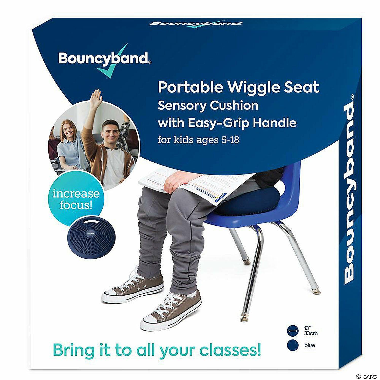 Flexible Seating | Bouncyband Portable Wiggle Seat Sensory Cushion, Blue