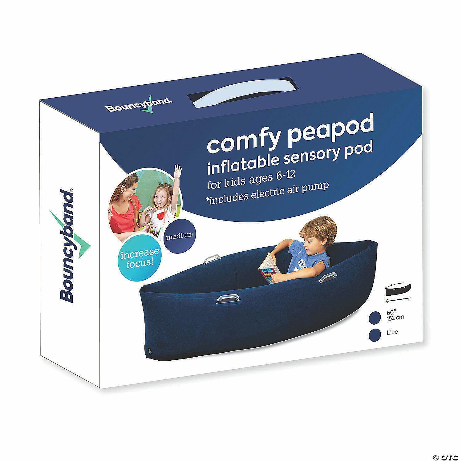 Flexible Seating | Bouncyband® Comfy Hugging Peapod Sensory Pod, 60″ , Ages 6-12, Blue