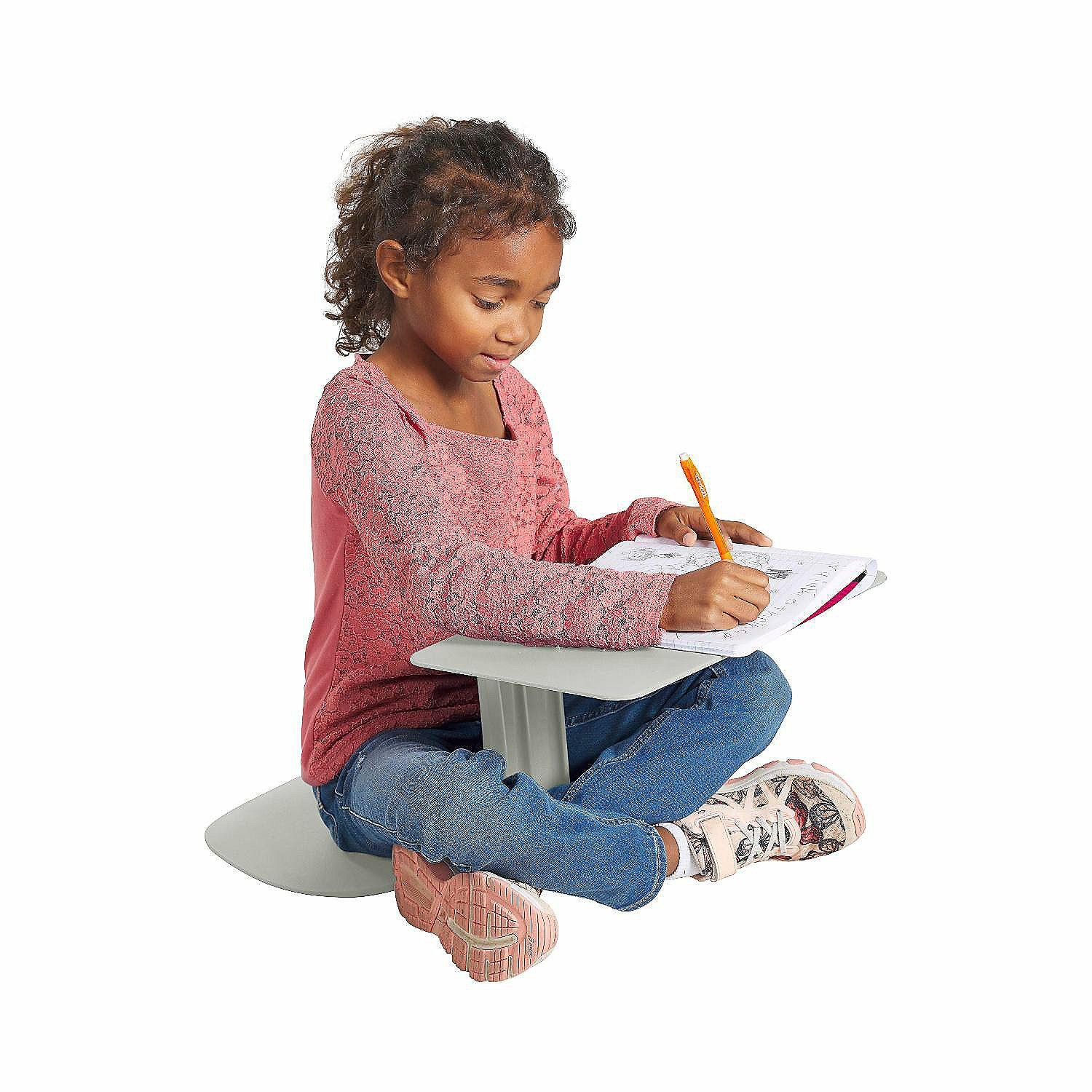 Flexible Seating | ECR4Kids The Surf Portable Lap Desk, Flexible Seating, Light Grey, 10-Pack