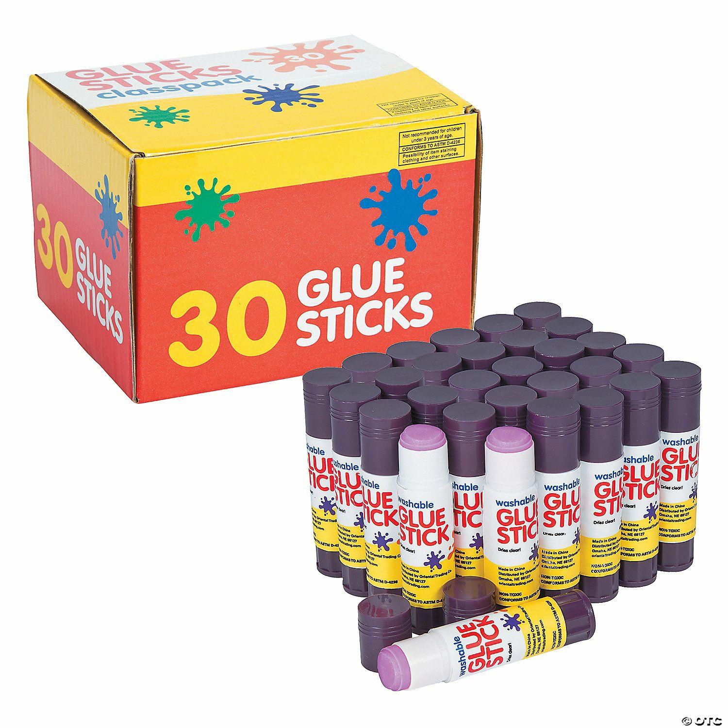 Glue & Adhesives | 2 3/4″ Bulk 90 Pc. Safe & Non-Toxic Washable Glue Stick Pack