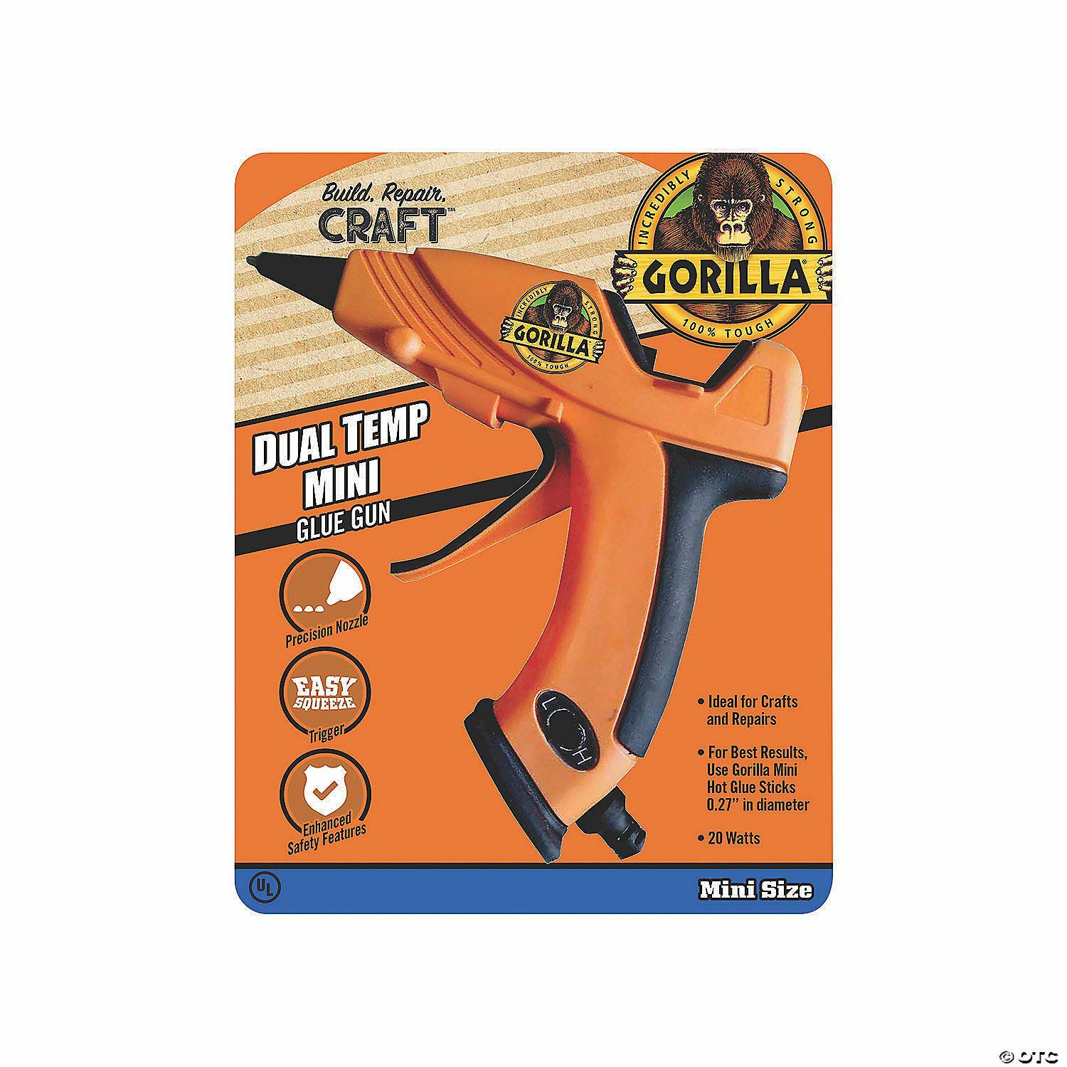 Glue & Adhesives | Gorilla Dual Temp Mini Hot Glue Gun