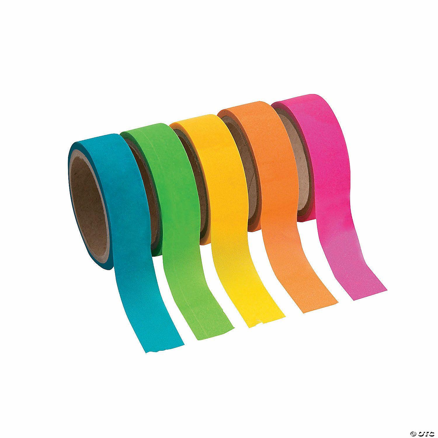 Glue & Adhesives | Neon Washi Tape Set – 5 Pc.