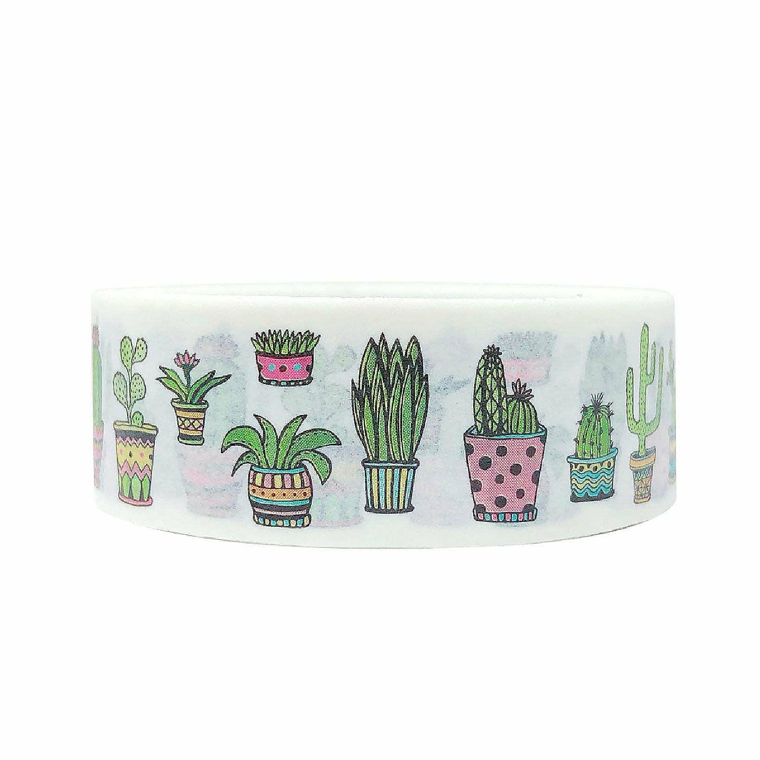 Glue & Adhesives | Wrapables 15mm x 10M Washi Masking Tape, Cactus