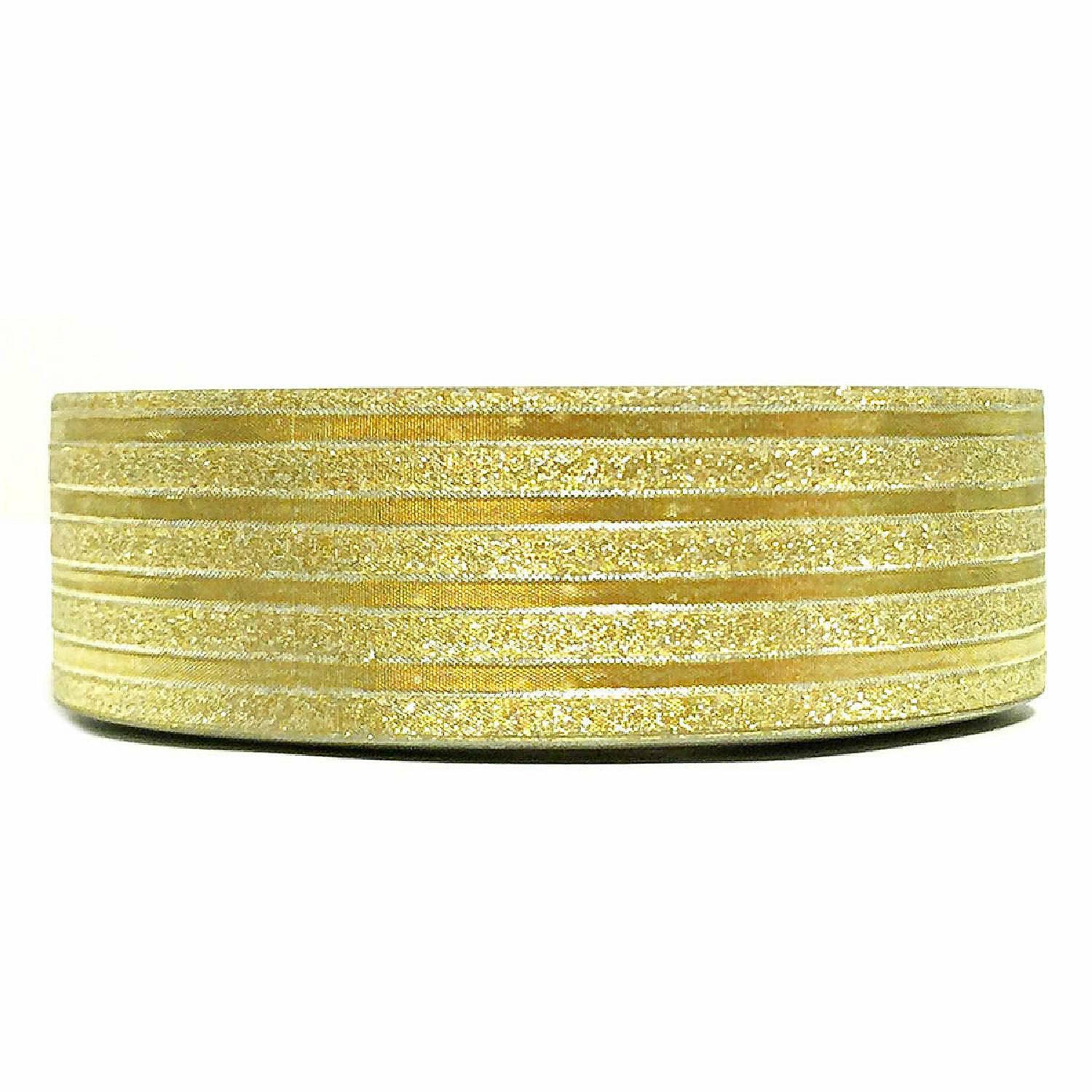 Glue & Adhesives | Wrapables Decorative Washi Masking Tape, Glitz Gold Stripes