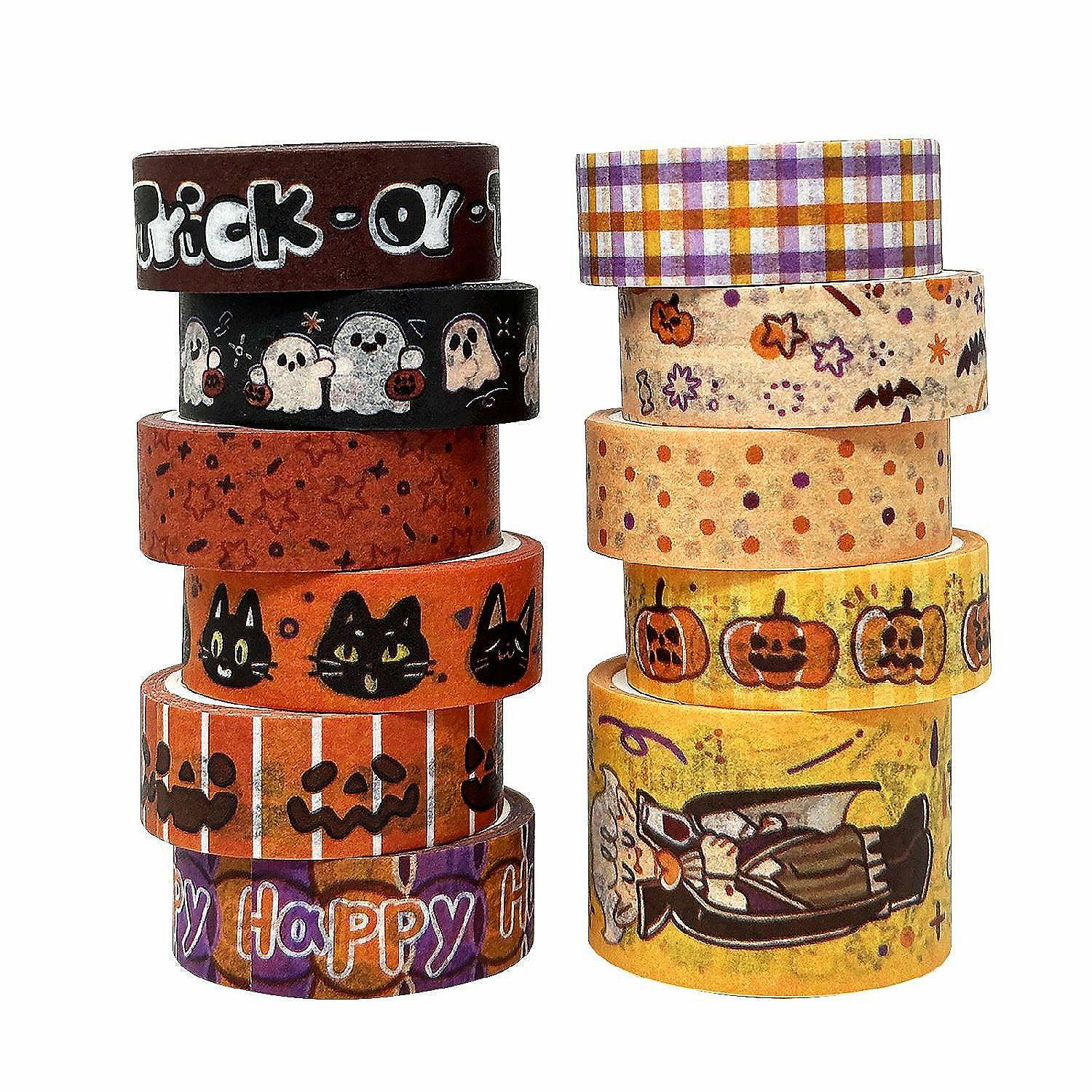 Glue & Adhesives | Wrapables Halloween Washi Tape, 11Pc Trick Or Treat