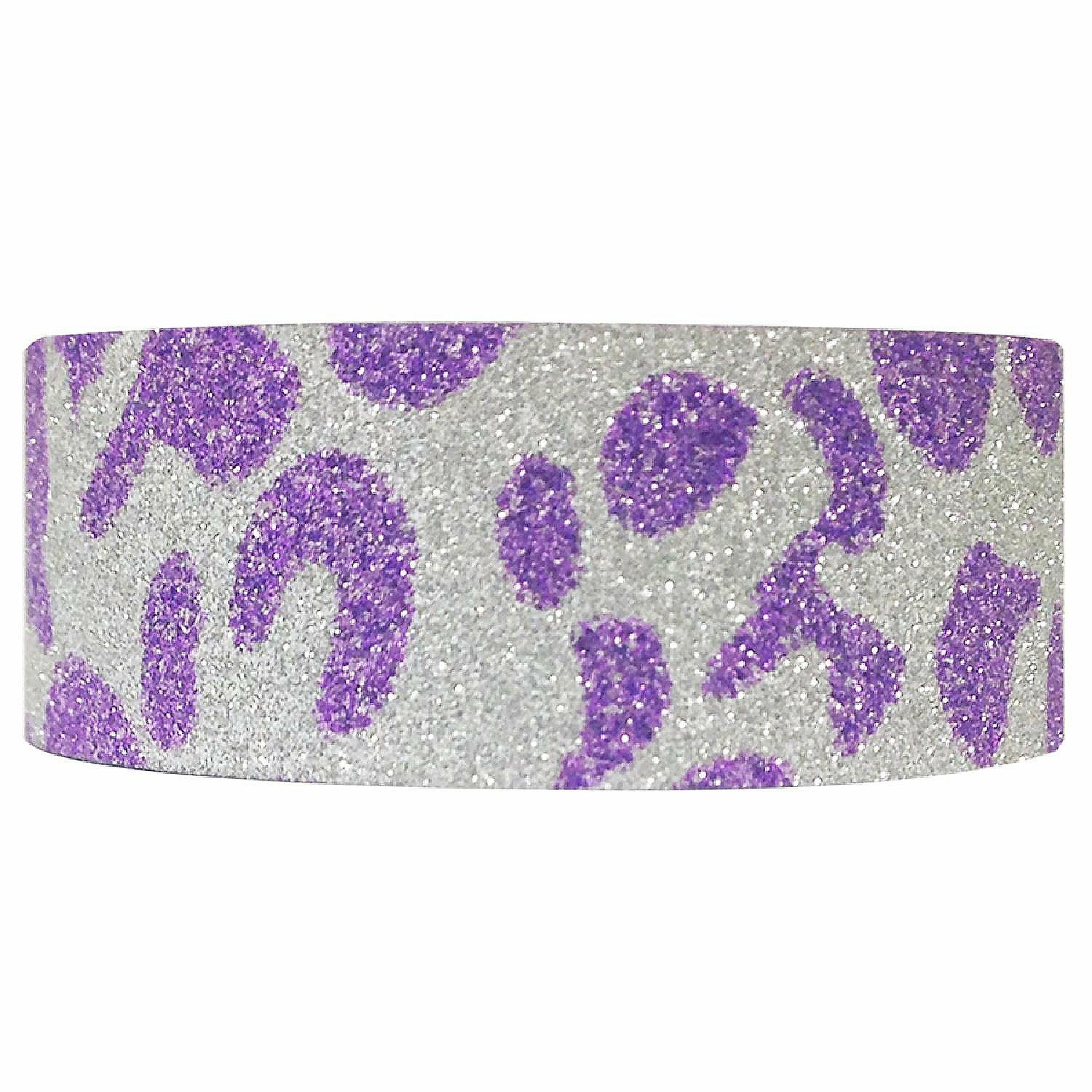 Glue & Adhesives | Wrapables Shimmer Washi Masking Tape, Purple Leopard