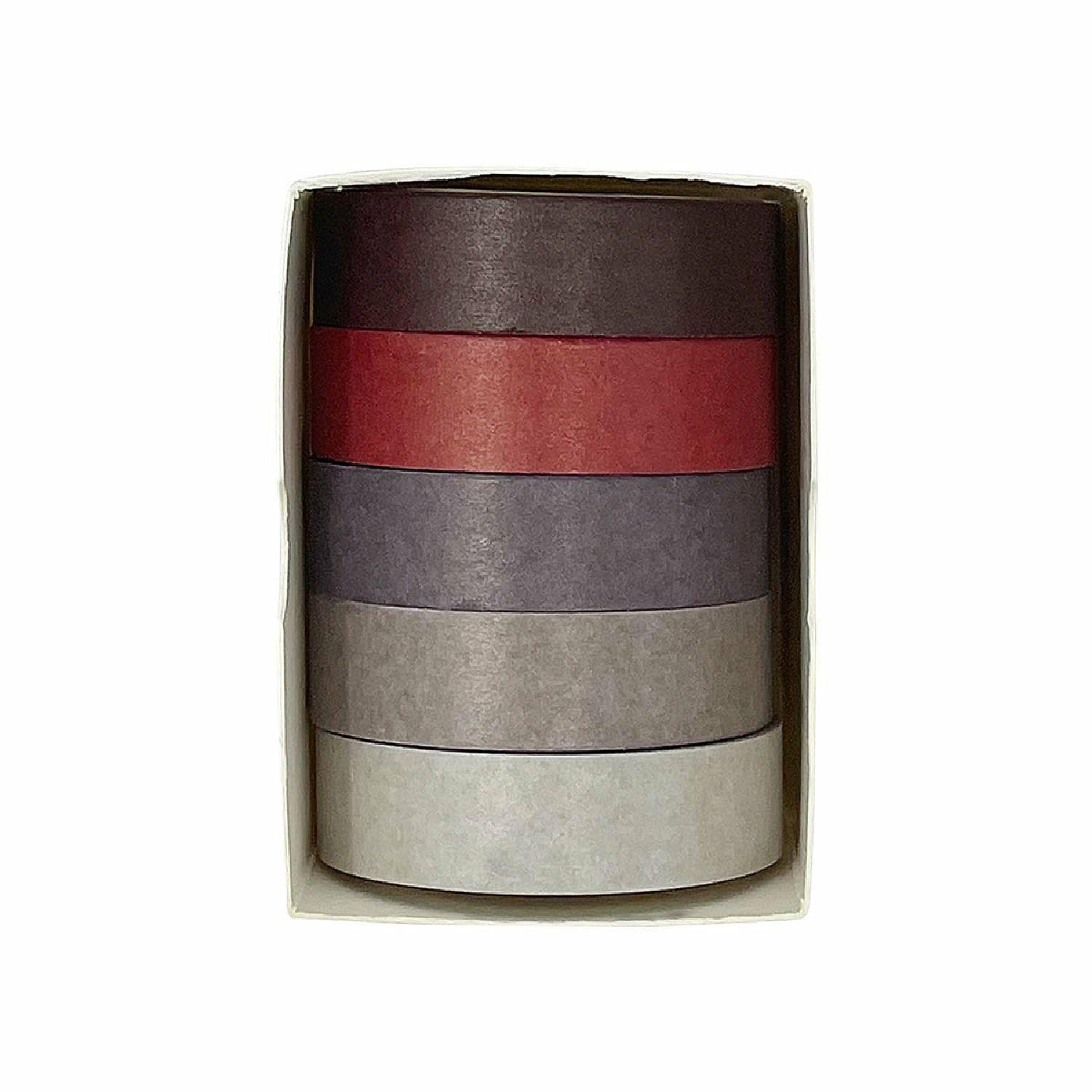 Glue & Adhesives | Wrapables Solid Color 10mm x 5M Washi Tape (Set of 5), Dusk