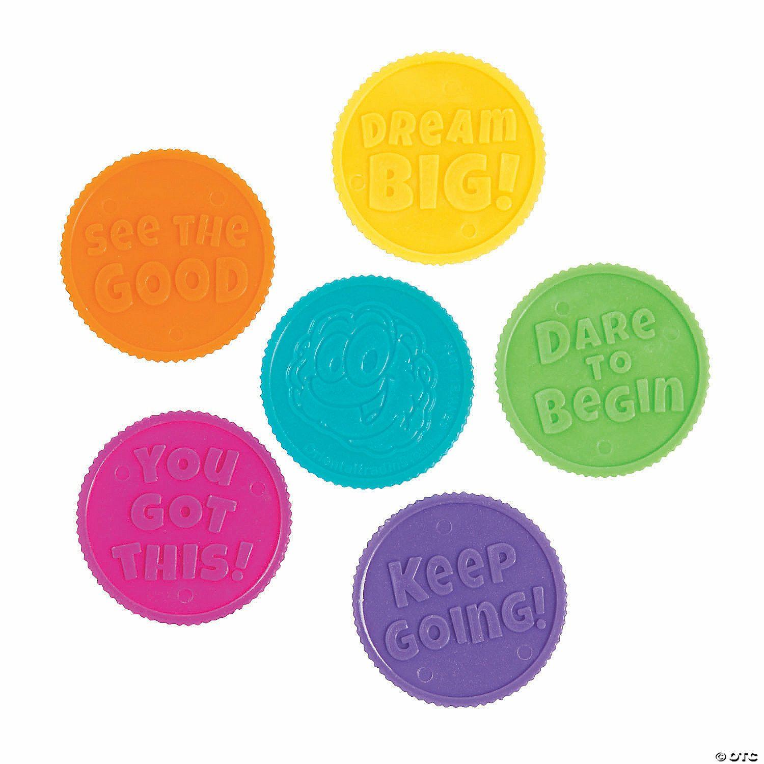 Growth Mindset | 1 1/2″ Bulk 144 Pc. Growth Mindset Motivational Plastic Coins