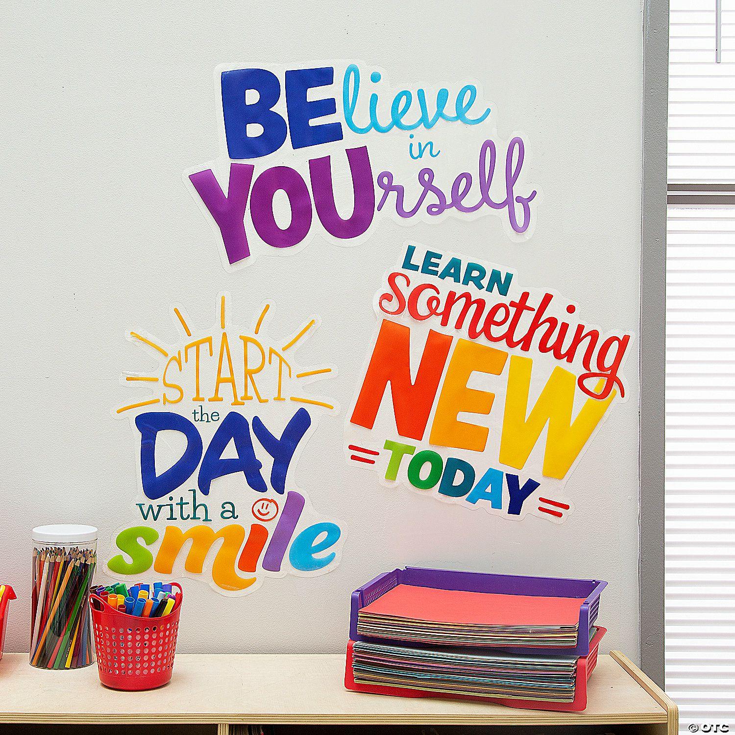 Growth Mindset | Positive Sayings Wall Clings – 3 Pc.