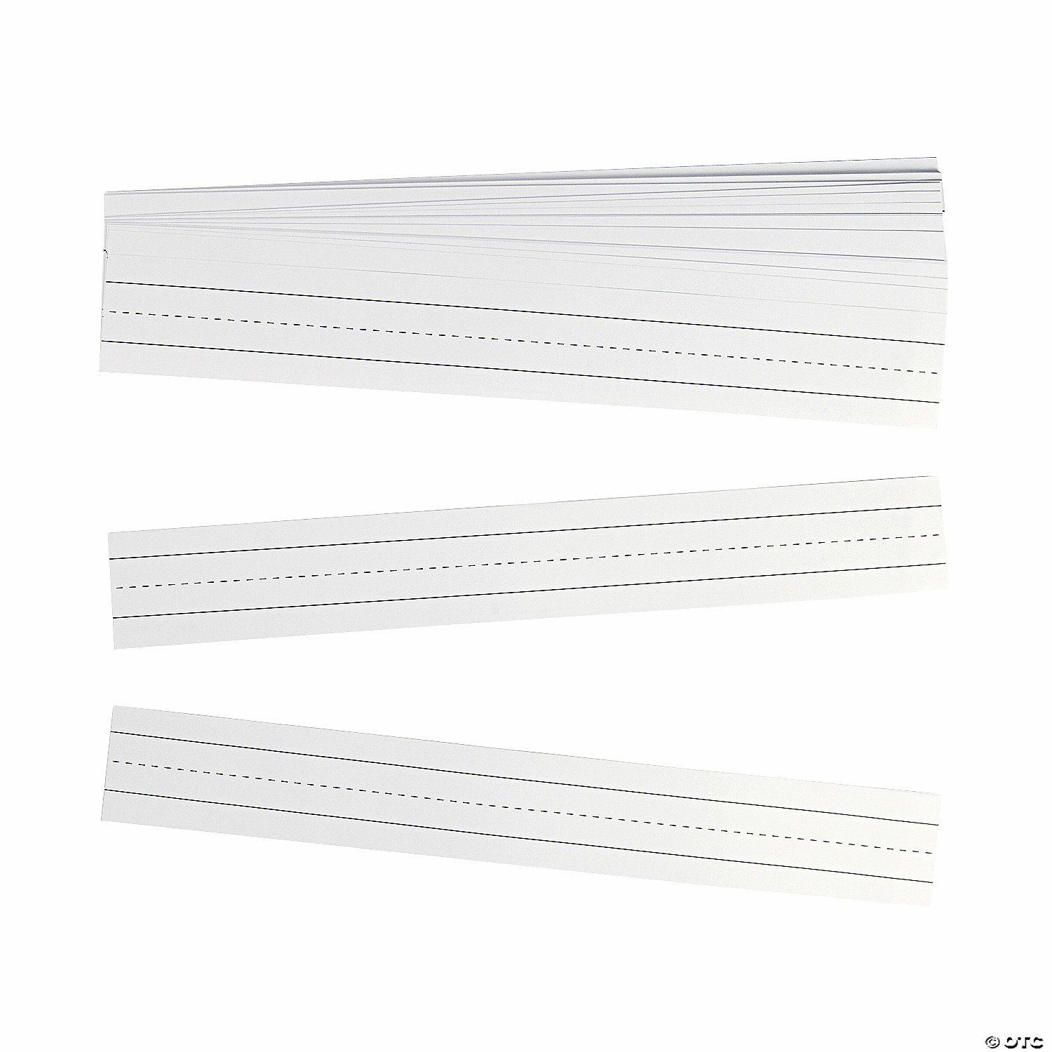 Language Arts | 21 1/2″ x 3″ White Wide-Rule Sentence Writing Strips – 100 Pc.