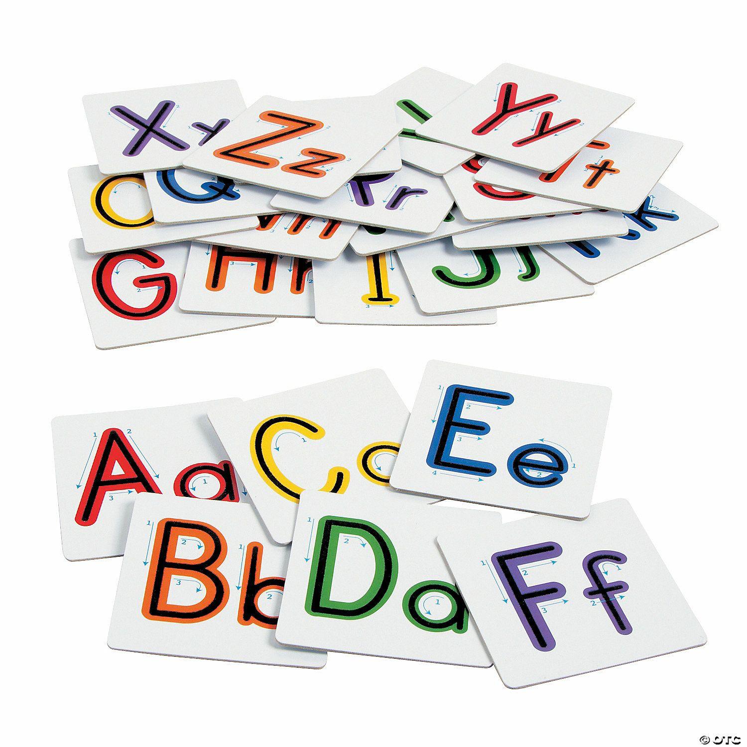 Language Arts | 3 1/2″ x 3 1 2″ Colorful Cardboard Sensory Letters – 26 Pc.