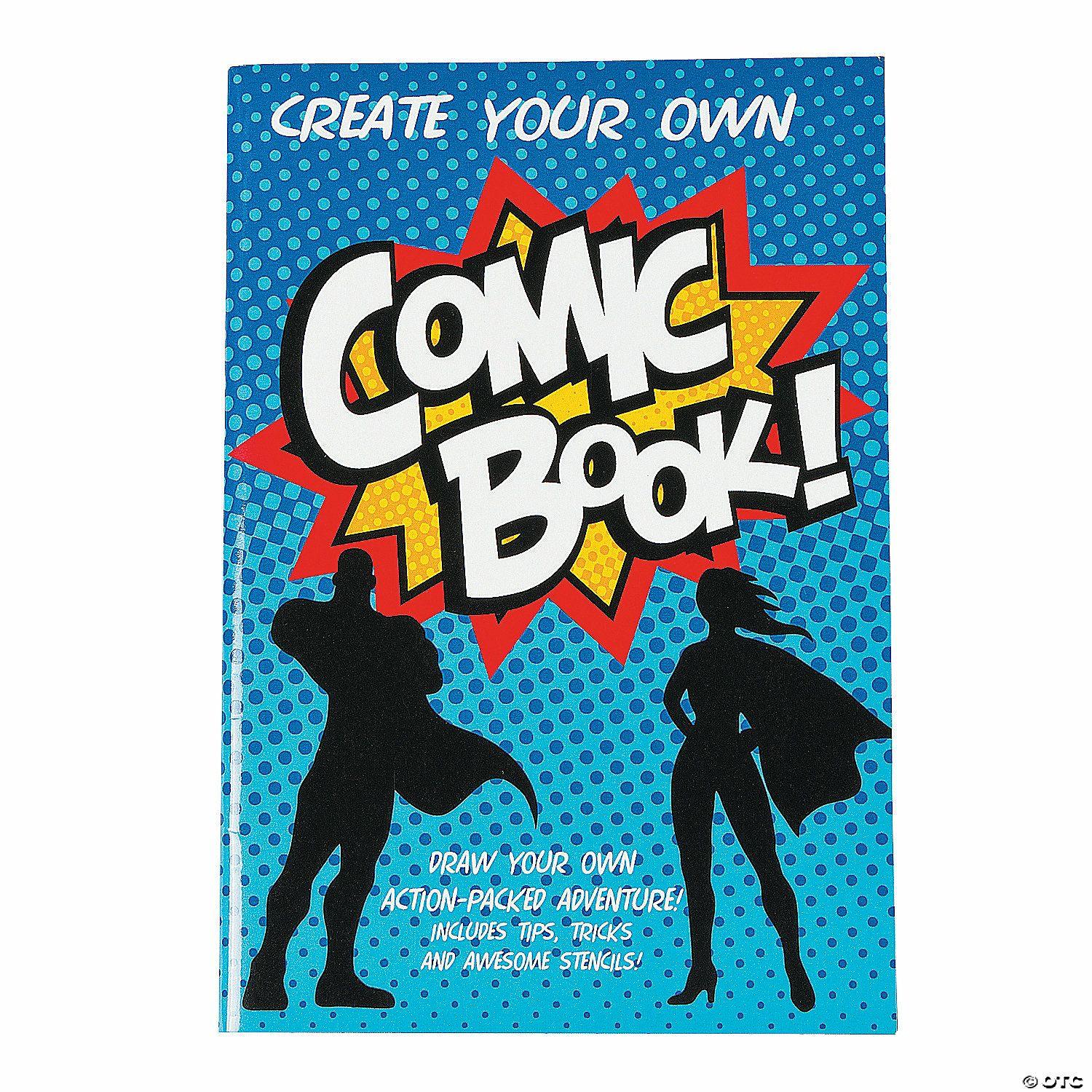 Language Arts | 5″ x 7″ 52 Pg. Create Your Own Comic Book Activity Pads – 12 Pc.