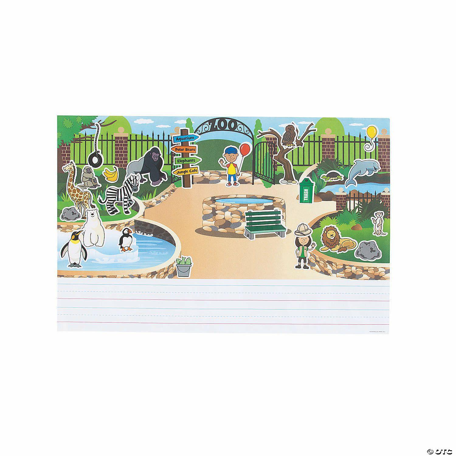 Language Arts | Create & Write Zoo Giant Sticker Scenes – 12 Pc.