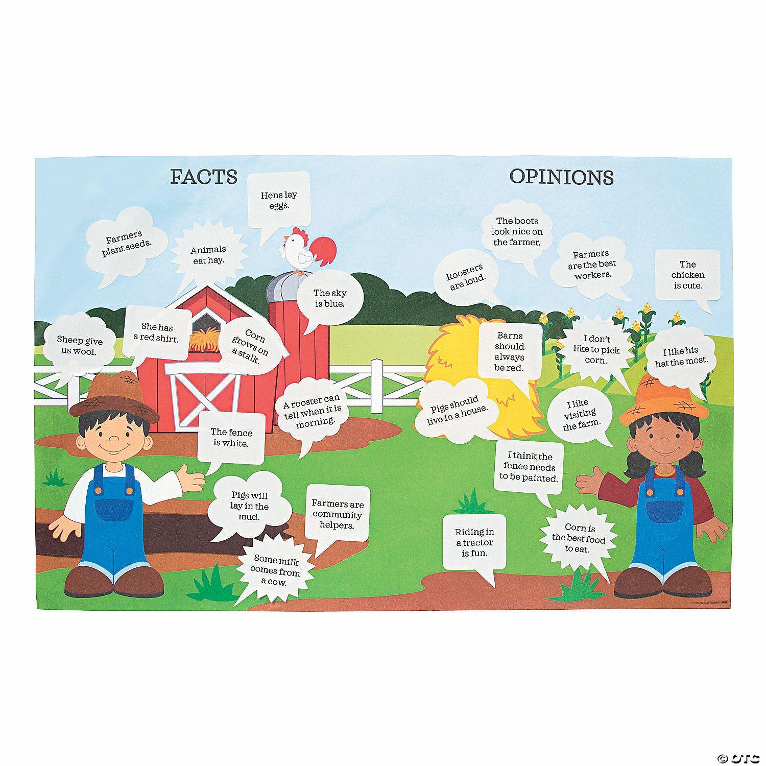 Language Arts | Facts & Opinions Sorting Sticker Scenes – 12 Pc.