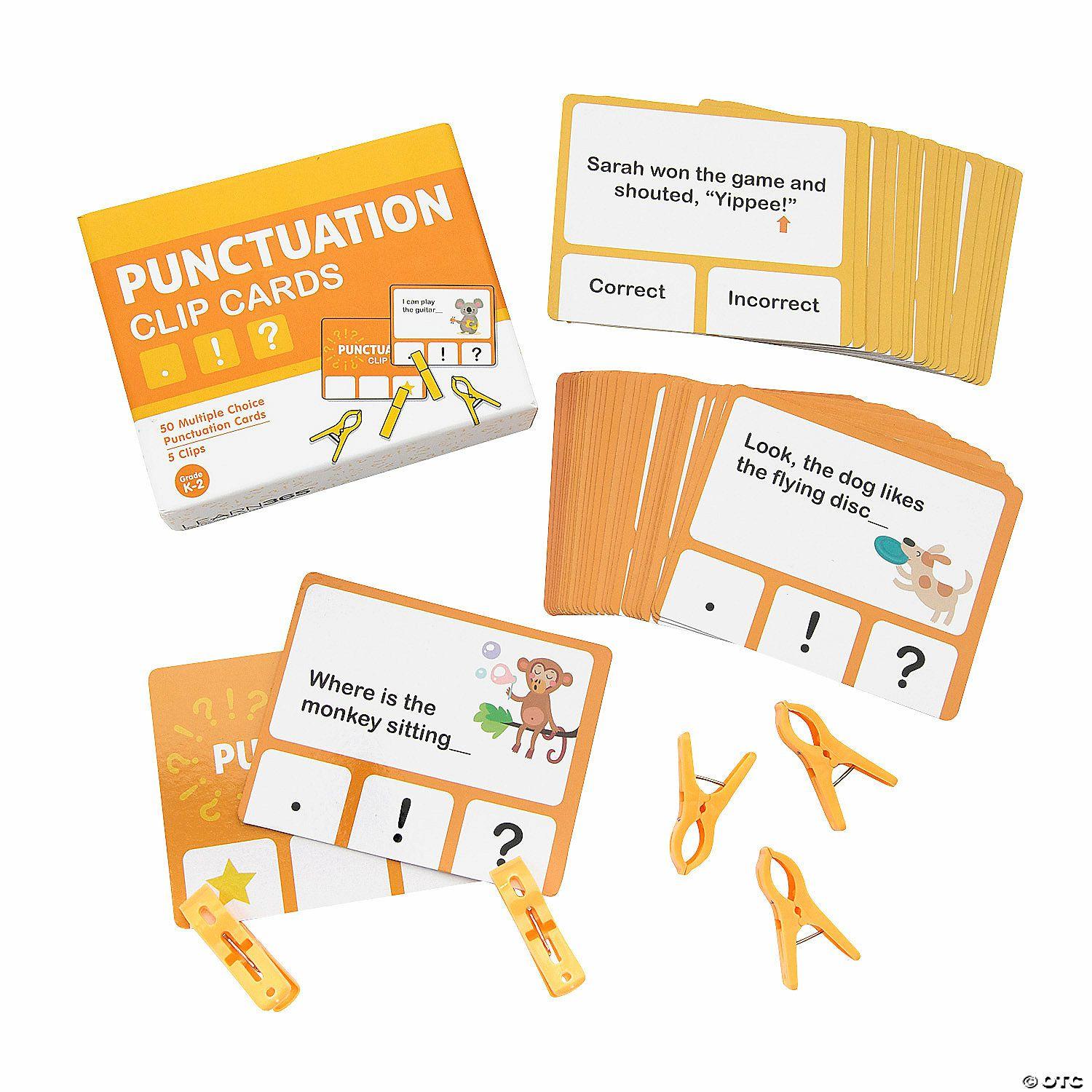 Language Arts | Learn365™ Punctuation Clip Cards – 56 Pc.