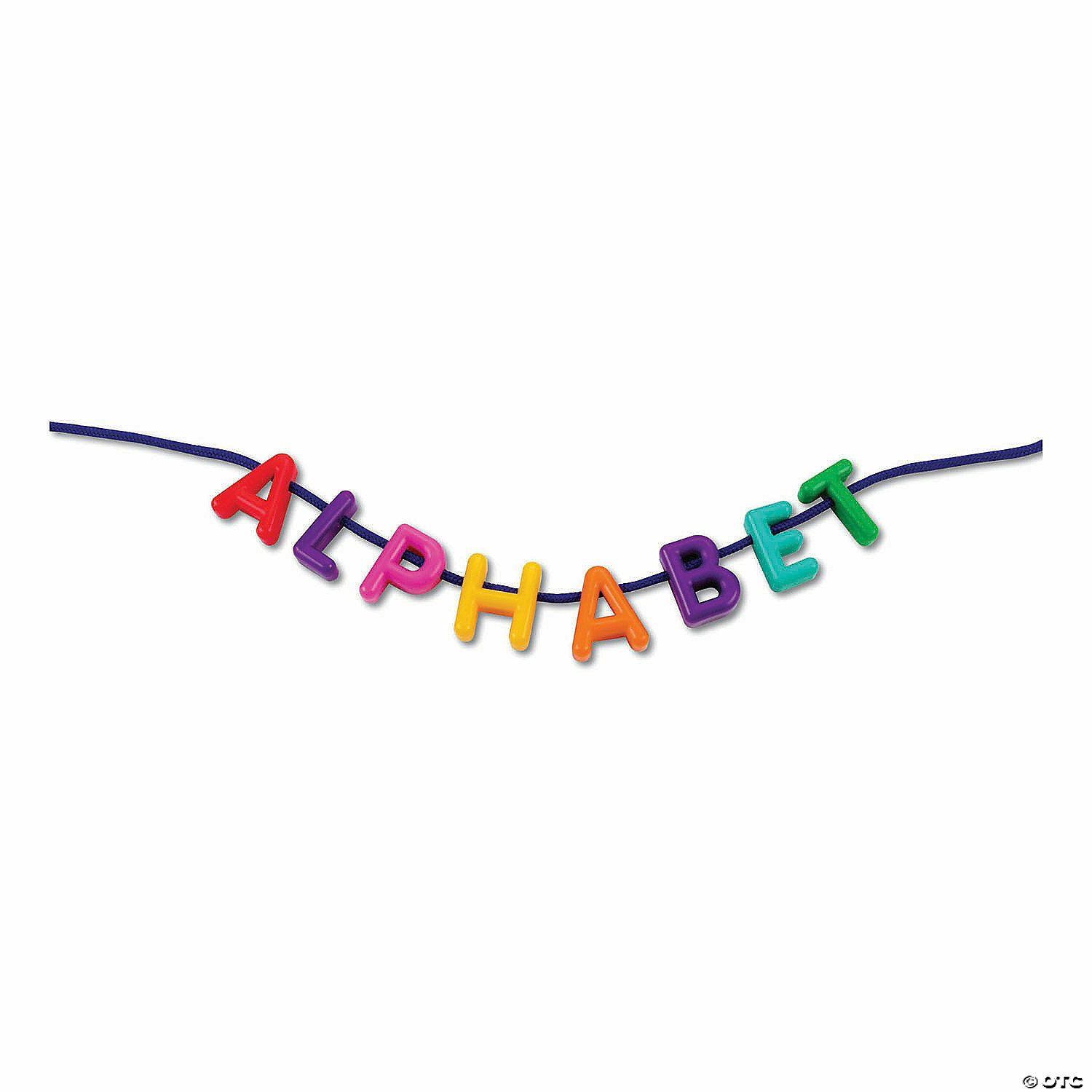 Language Arts | Learning Resources Plastic Lacing Uppercase Alphabet, 260 Letters, 15 Laces