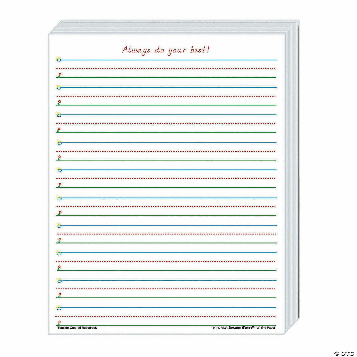 Language Arts | Teacher Created Resources Smart Start 1-2 Writing Paper, 360 Sheets Per Pack