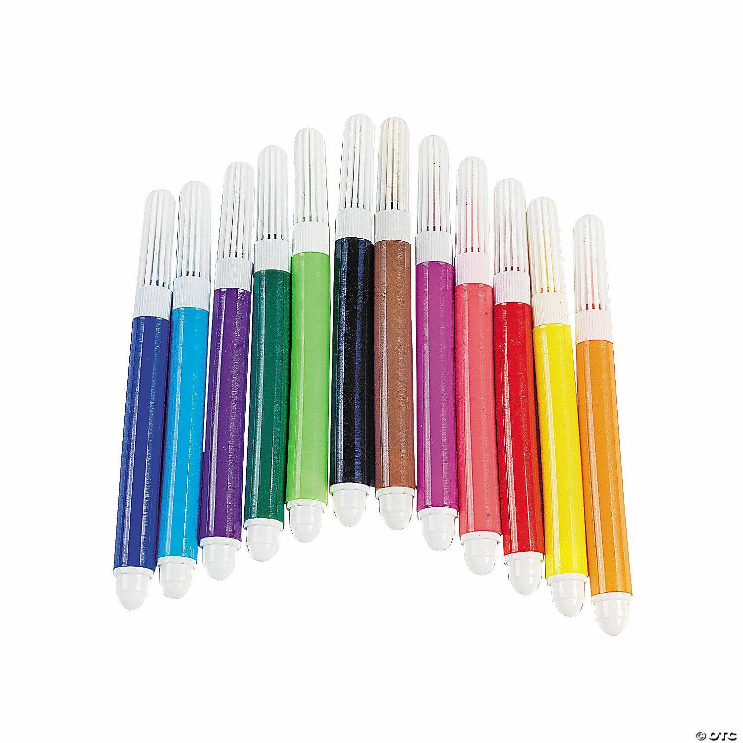 Markers | 3 1/2″ 12-Color Mini Plastic Marker Sets – 12 Boxes